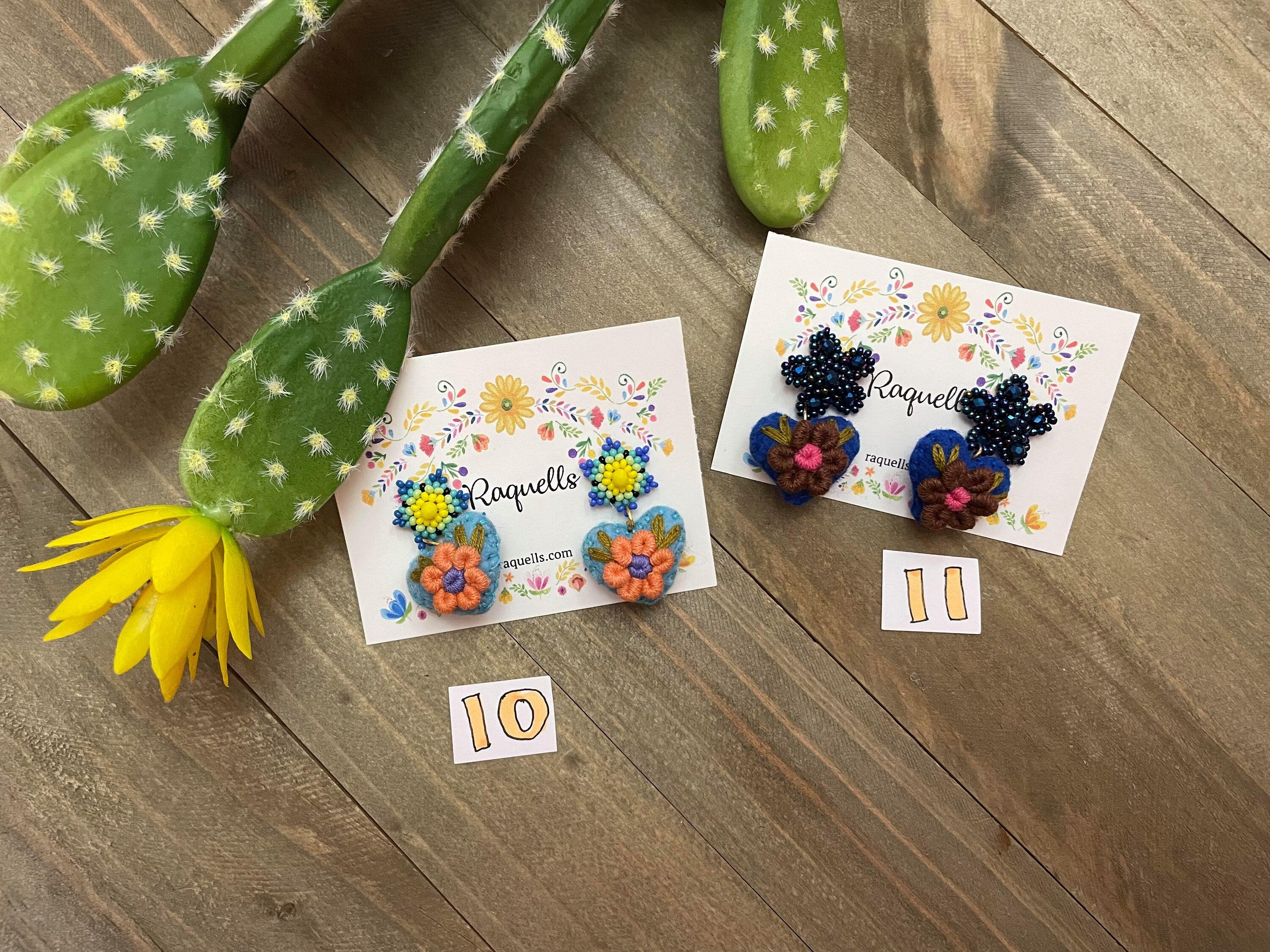 Image of Beautiful Handmade Heart Earrings - Artisan Made Stud Earrings