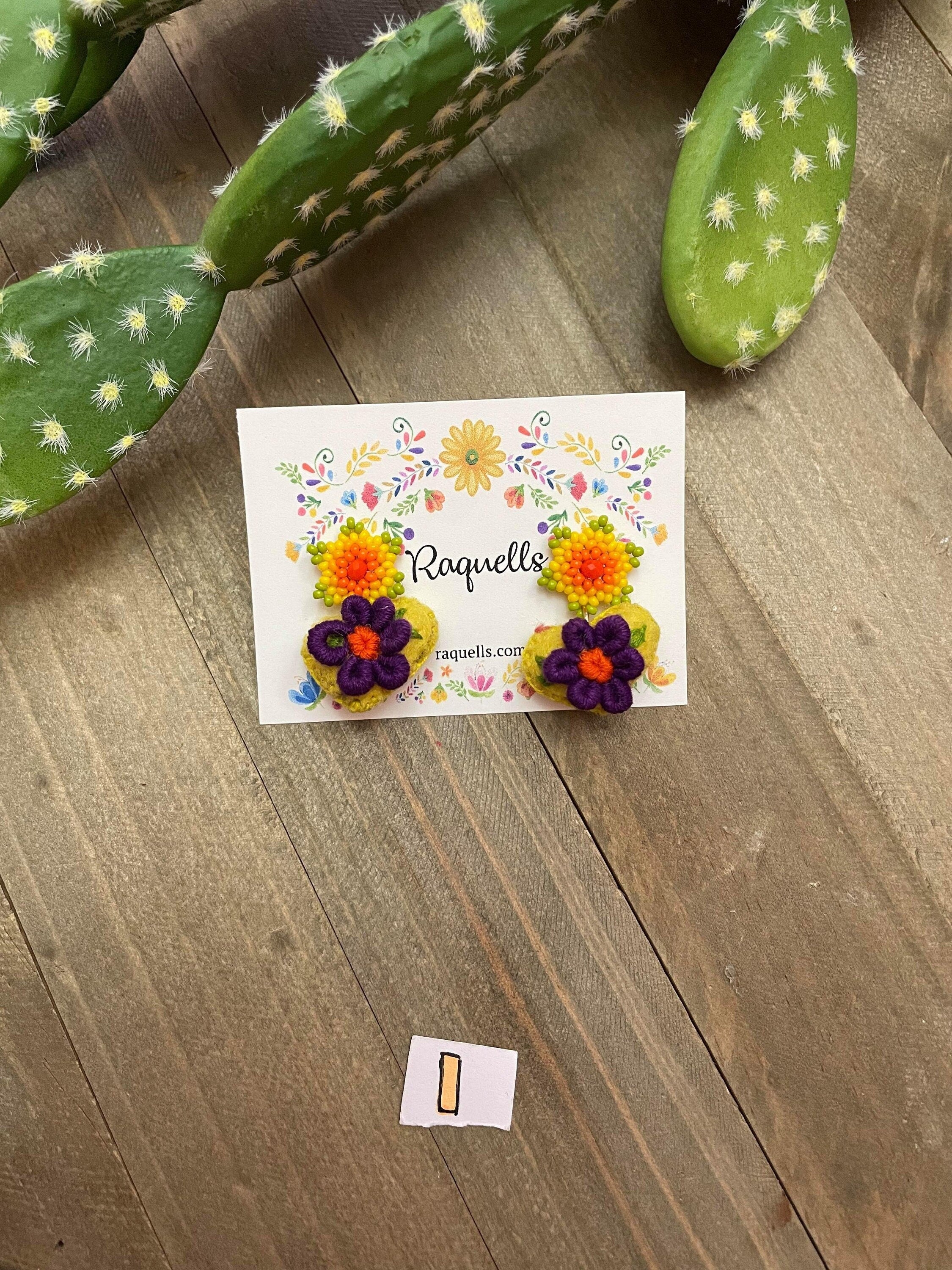 Image of Beautiful Handmade Heart Earrings - Artisan Made Stud Earrings