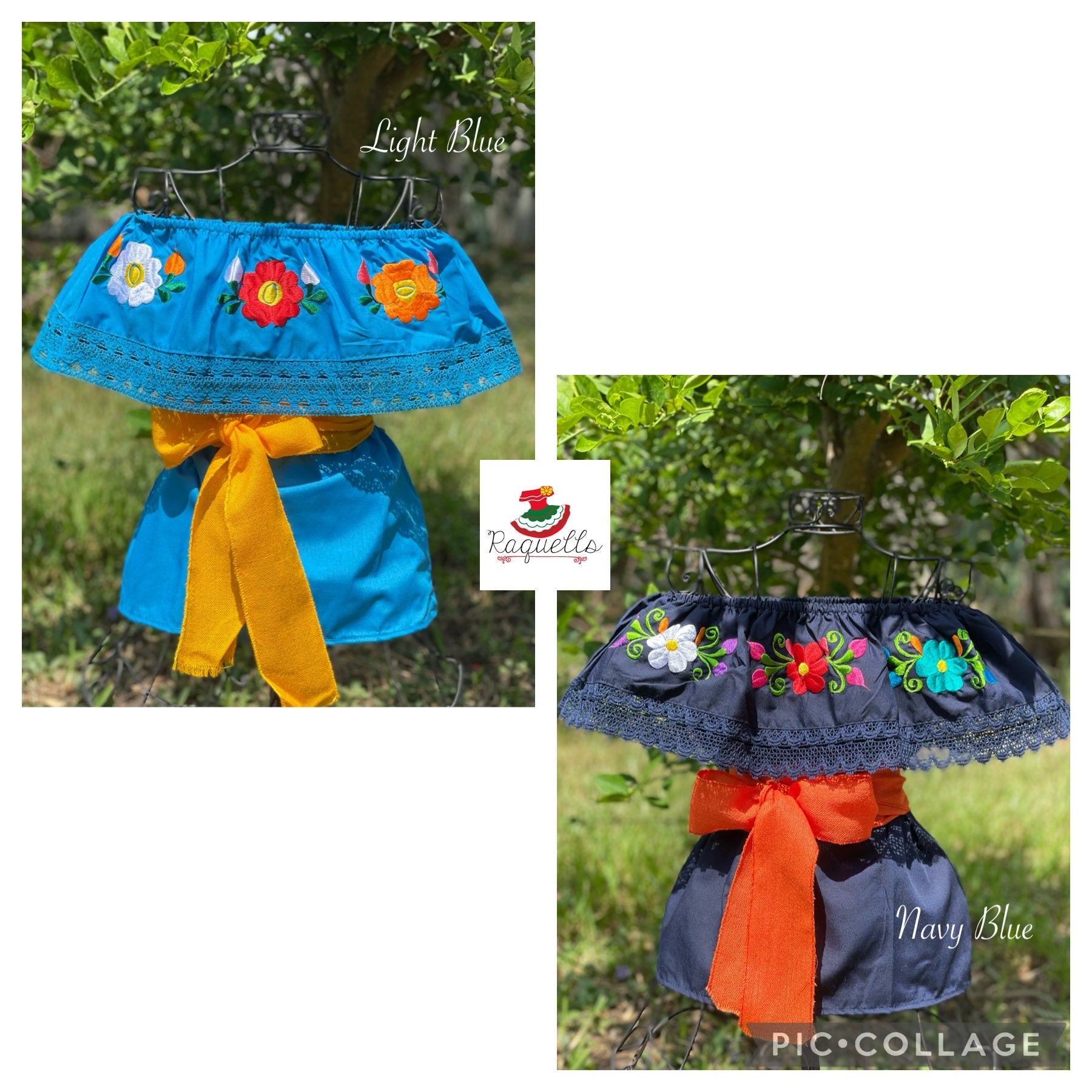 Authentic Girls Puebla Blouse - Kids Mexican Blouse - Artisanal Blouse