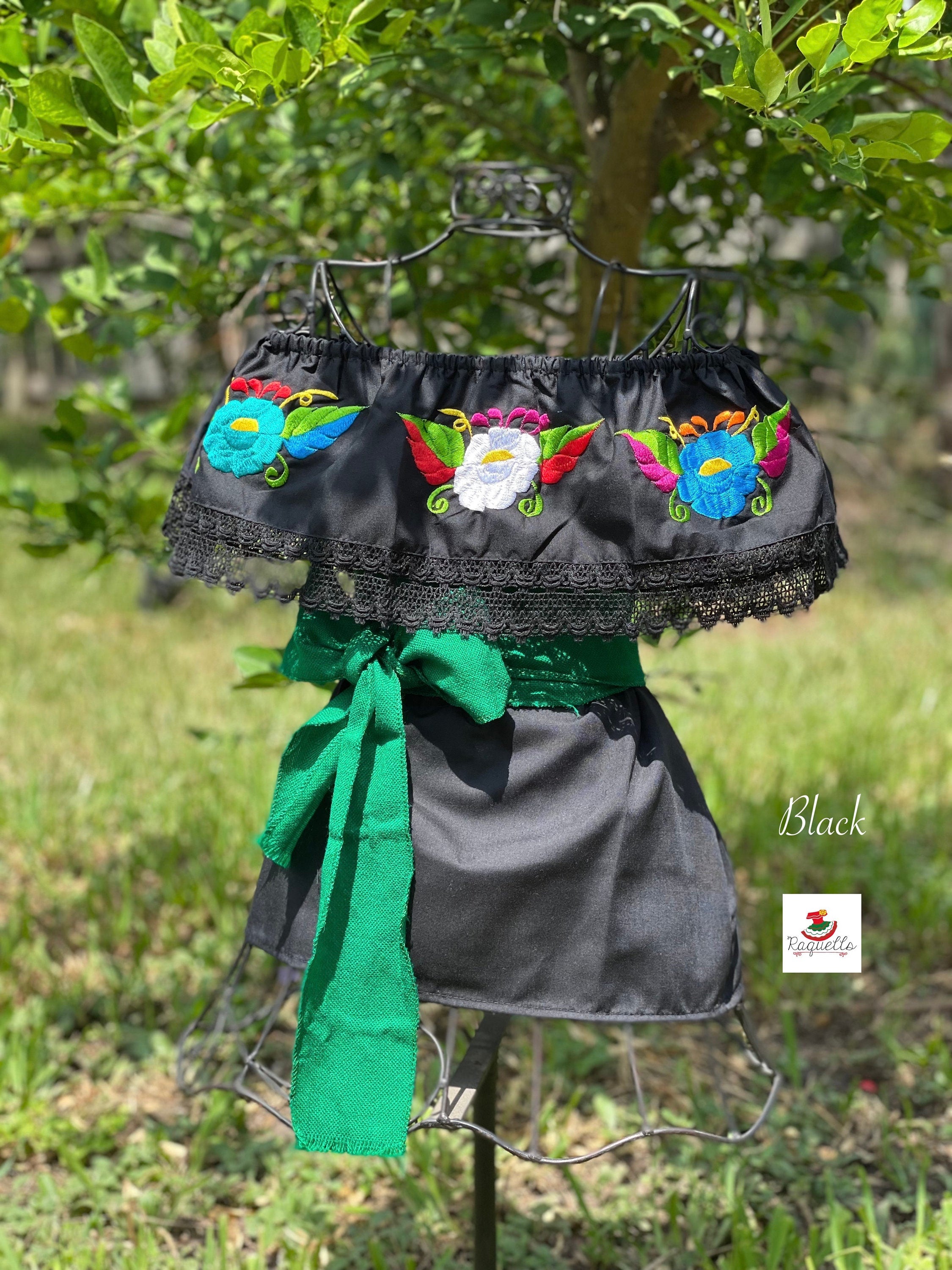 Authentic Girls Puebla Blouse - Kids Mexican Blouse - Artisanal Blouse