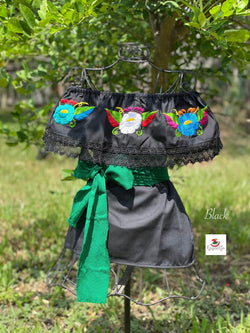 Image of Authentic Girls Puebla Blouse - Kids Mexican Blouse - Artisanal Blouse