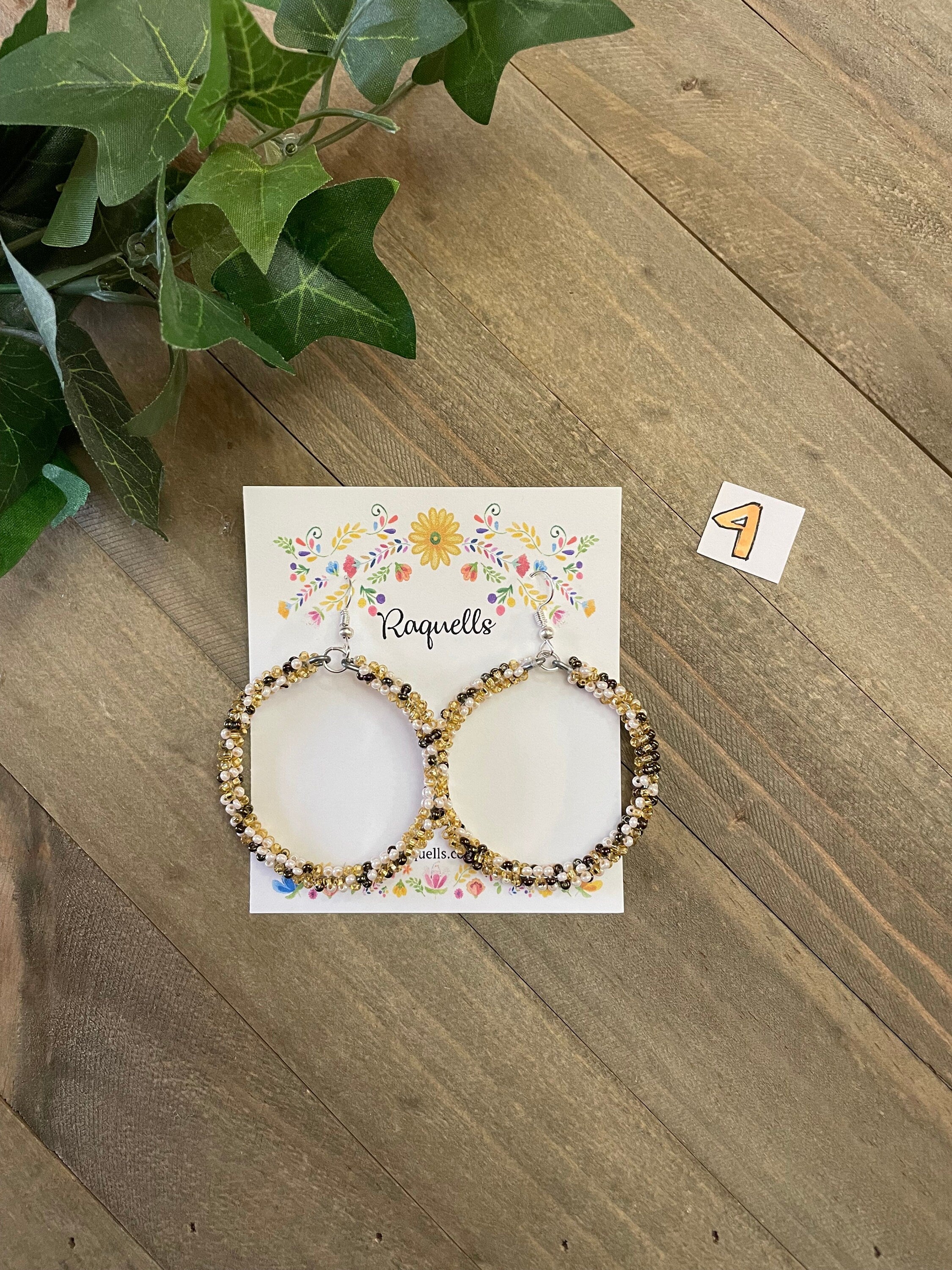 Image of Beautiful Hand Beaded Artisanal Earrings - Beaded Earrings From Chiapas, Mexico