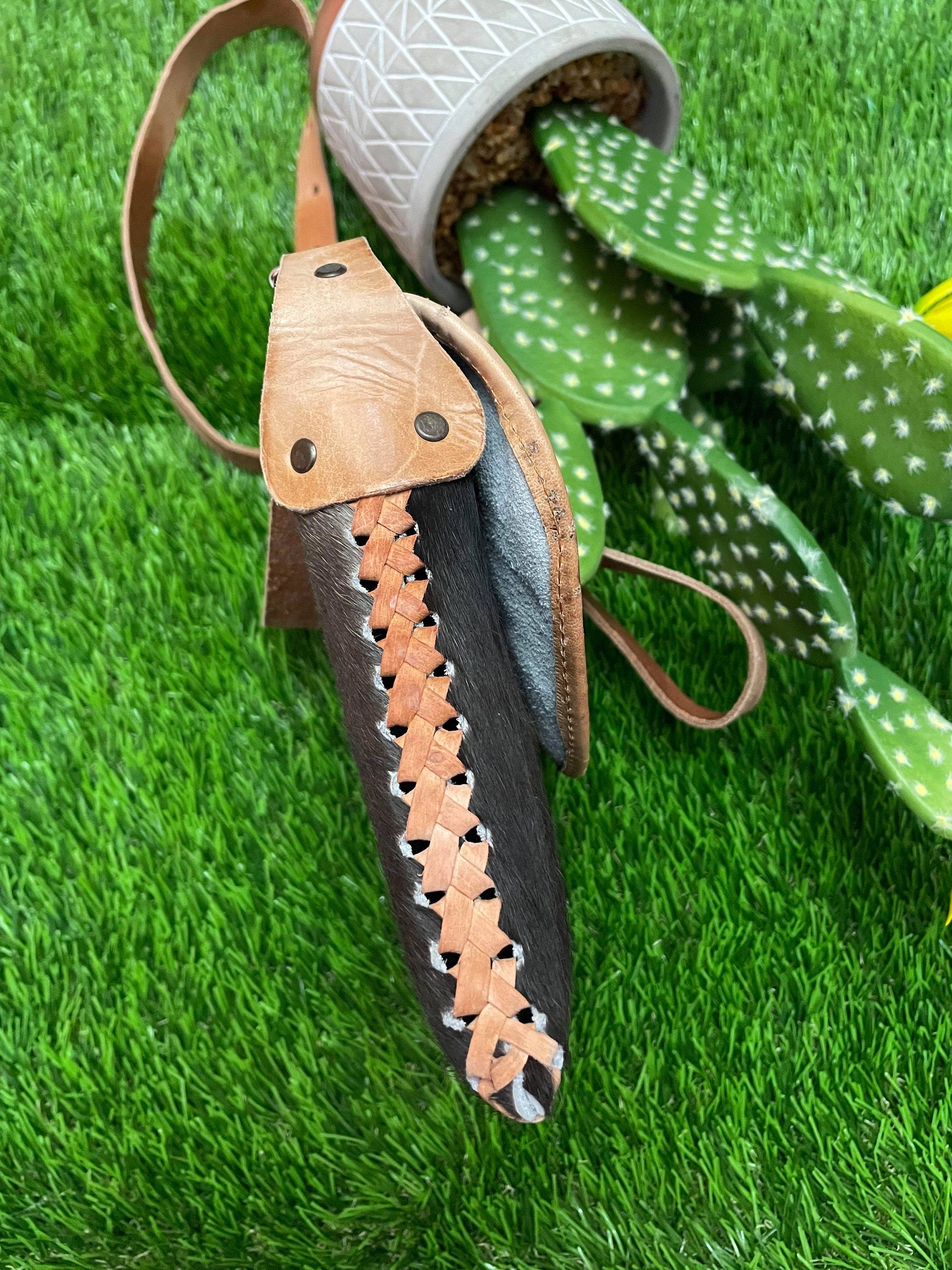 Handmade Cow Hide Crossbody Bag - Artisan Made Messenger Bag