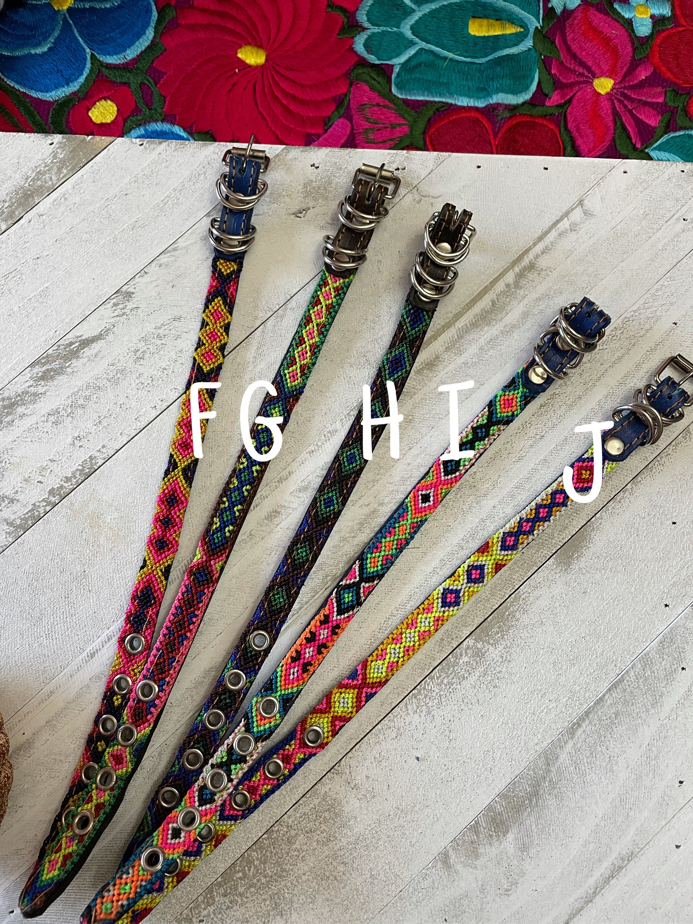 Mexican Extra Small Dog Collars - Artisanal Handmade Dog Collars