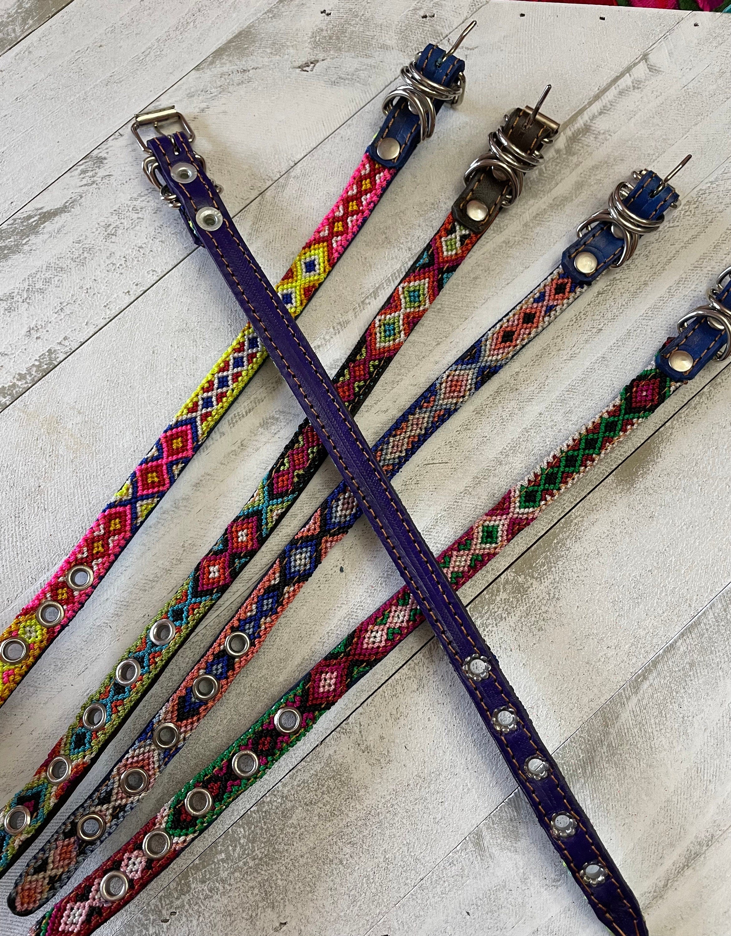 Mexican Extra Small Dog Collars - Artisanal Handmade Dog Collars