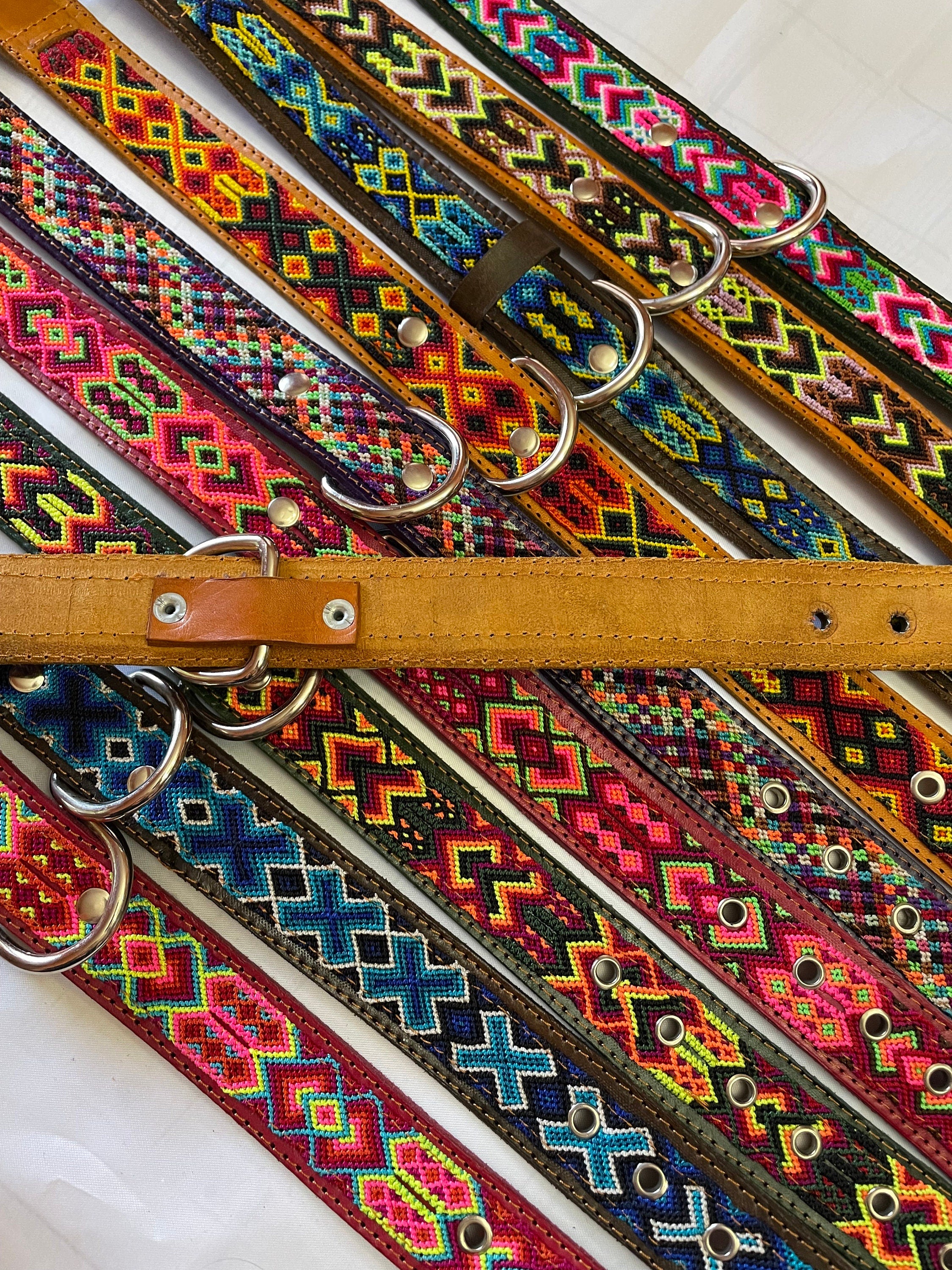 Mexican Large Breed Dog Collars - Artisanal Handmade Dog Collars - Leather Collars