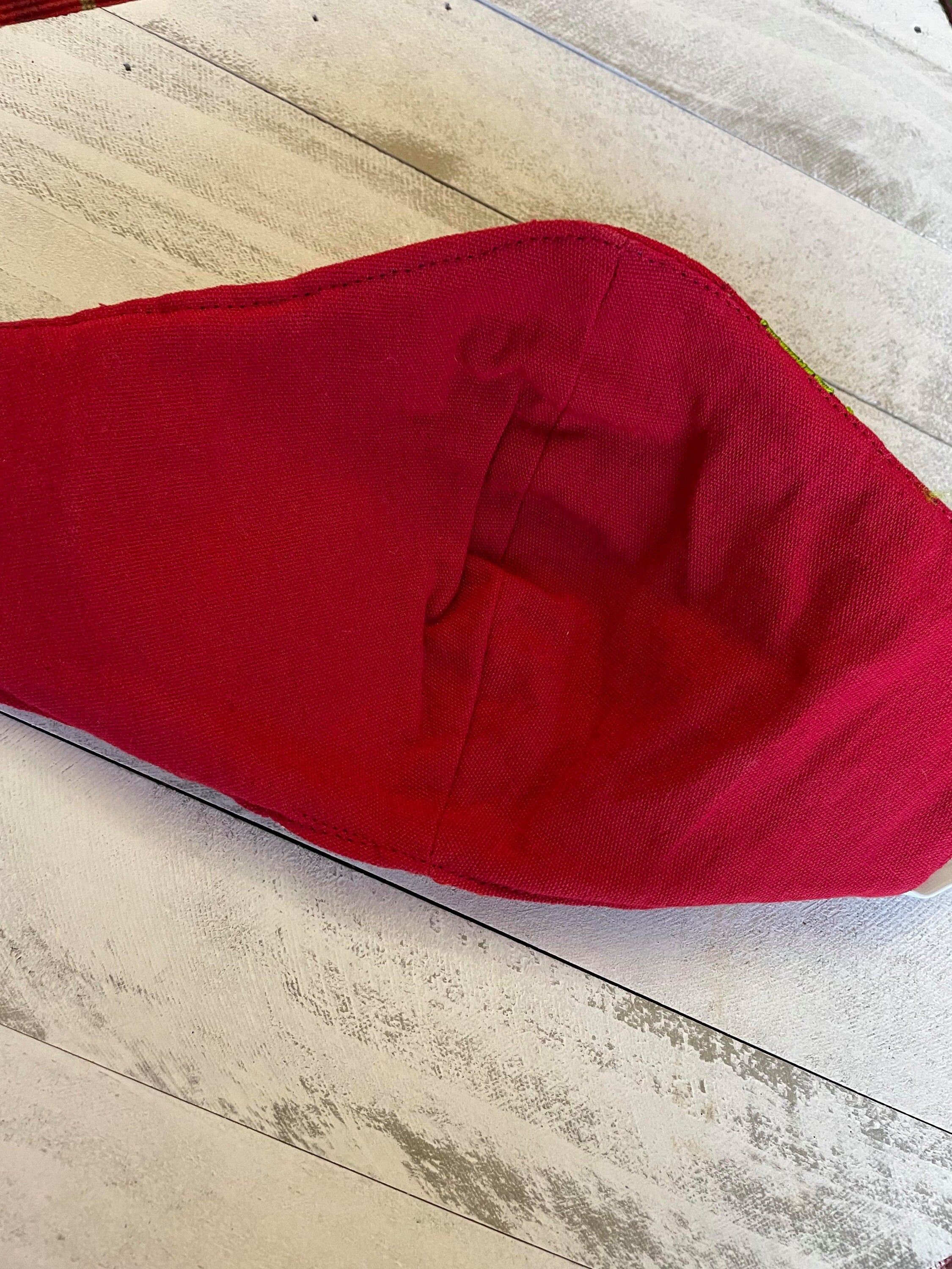 Image of Mexican Simple Embroidered Hot pink color Face Mask - Handmade Artisanal Face Masks