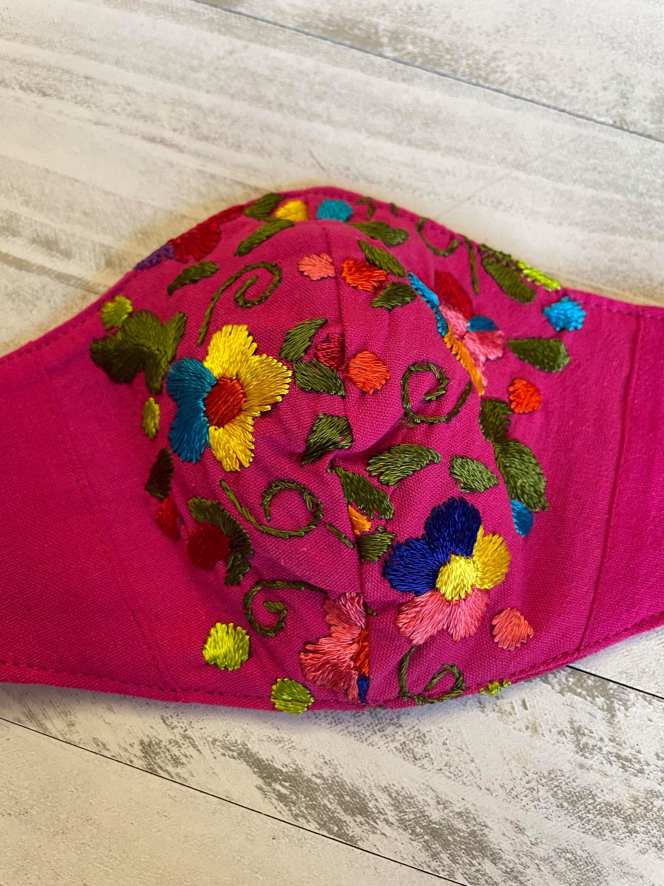 Mexican Delicate Embroidered Face Mask - Handmade Artisanal Face Masks