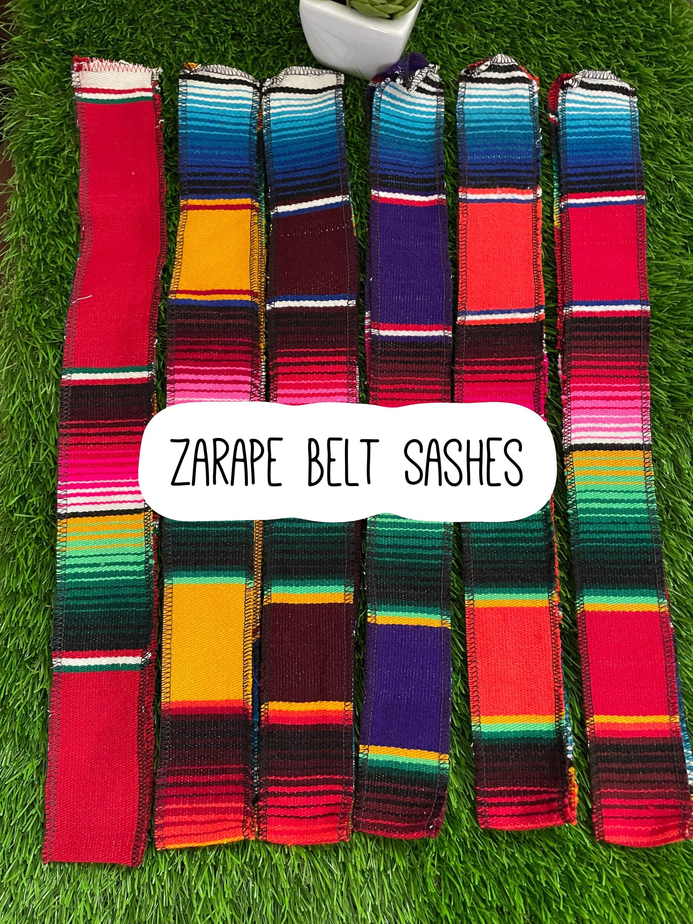 Image of Handmade Zarape Kids Waist Sash - Artisanal Fabric Belt