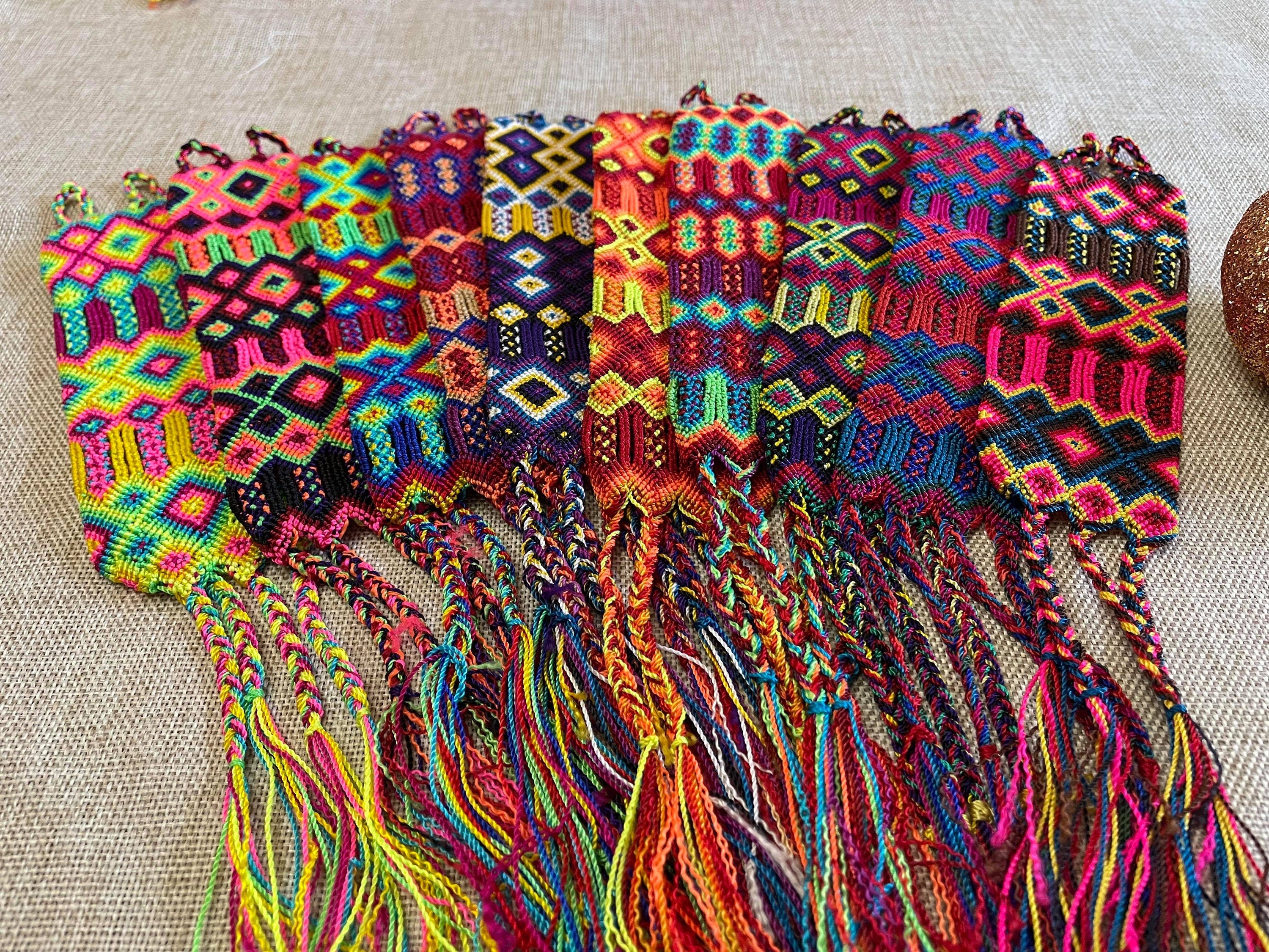Image of Mexican Handwoven Cuff Friendship Bracelet - Artisan Made Friendship Bracelet