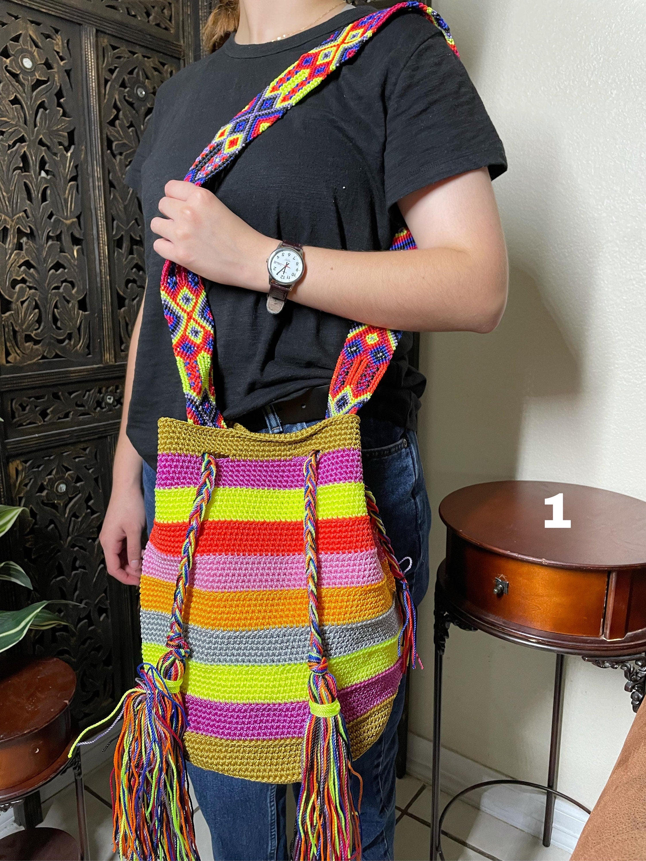 Image of Handwoven Artisanal Tote Bag - Boho Bag
