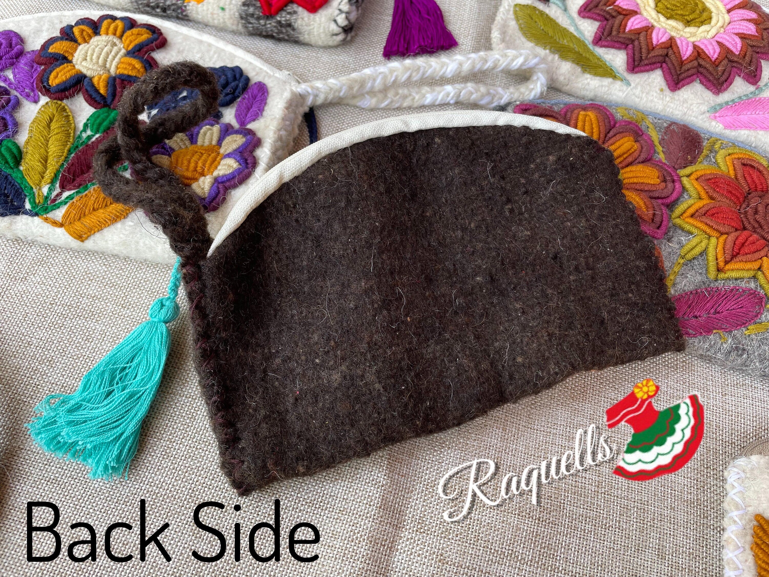 Image of Handmade Mexican Wool Wristlet - Toiletry Bag - Handmade Wallet