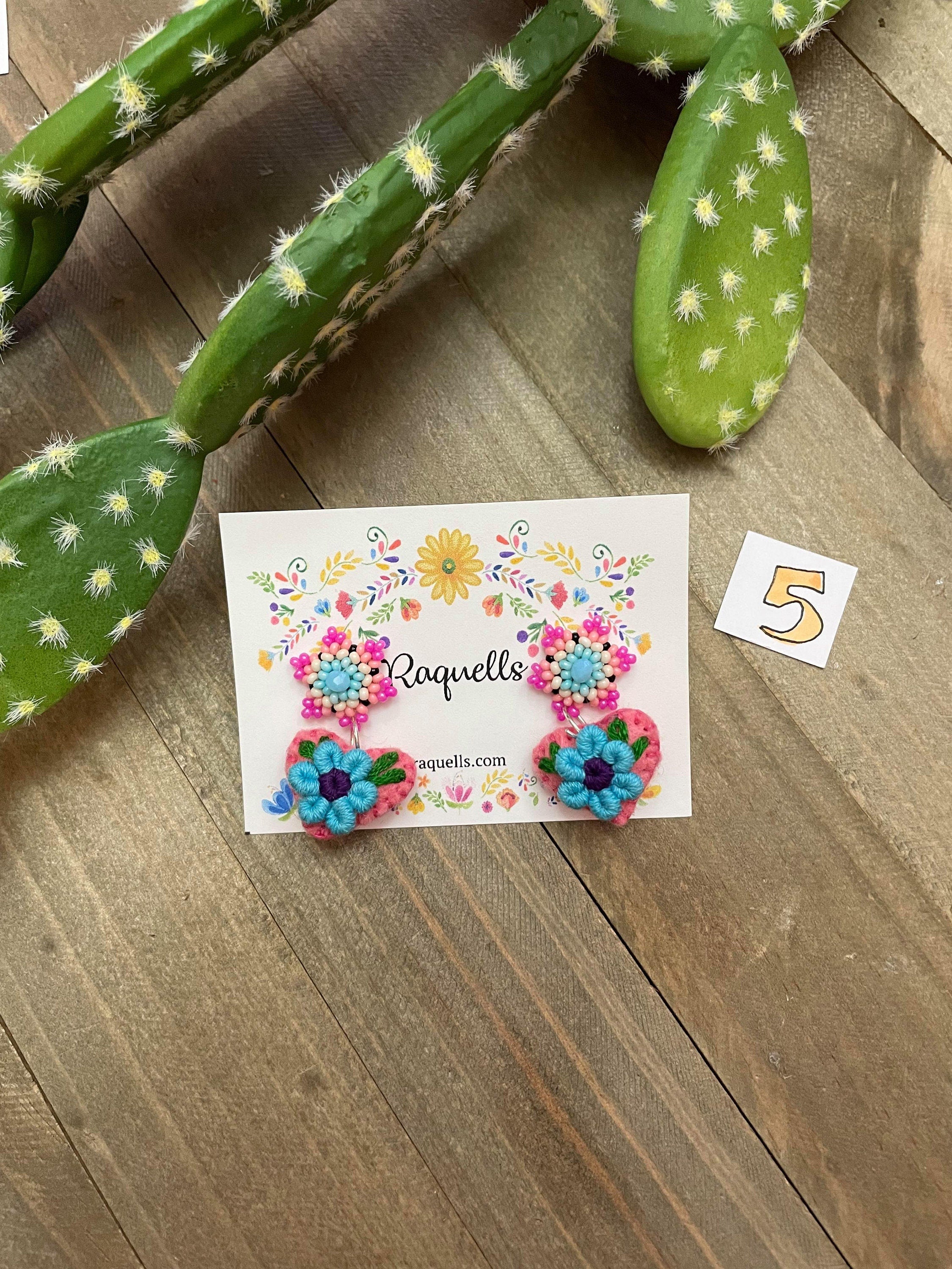 Image of Beautiful Handmade Heart Earrings - Artisan Made Stud Earrings