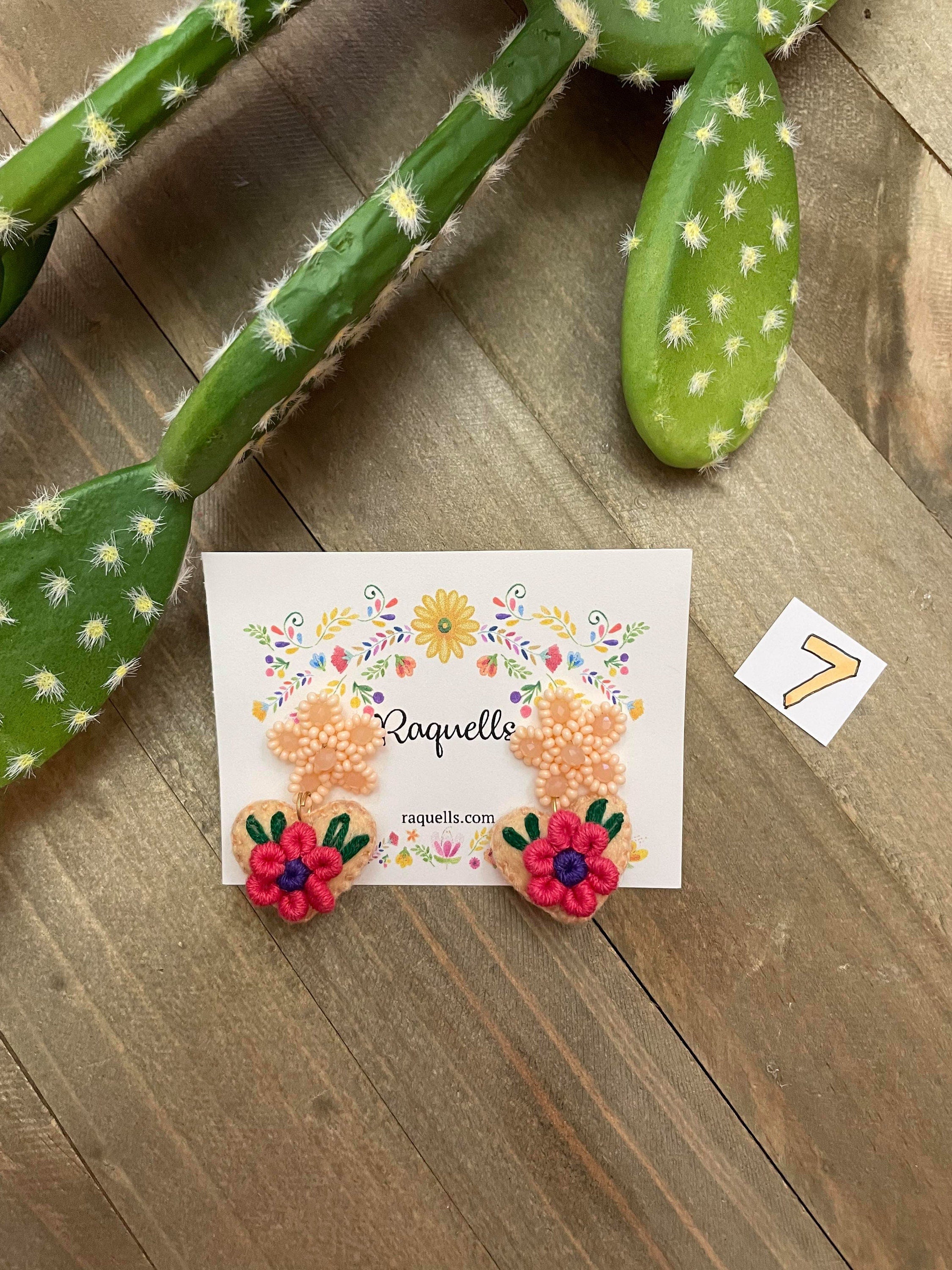 Image of Beautiful Handmade Heart Earrings - Artisan Made Stud Earrings