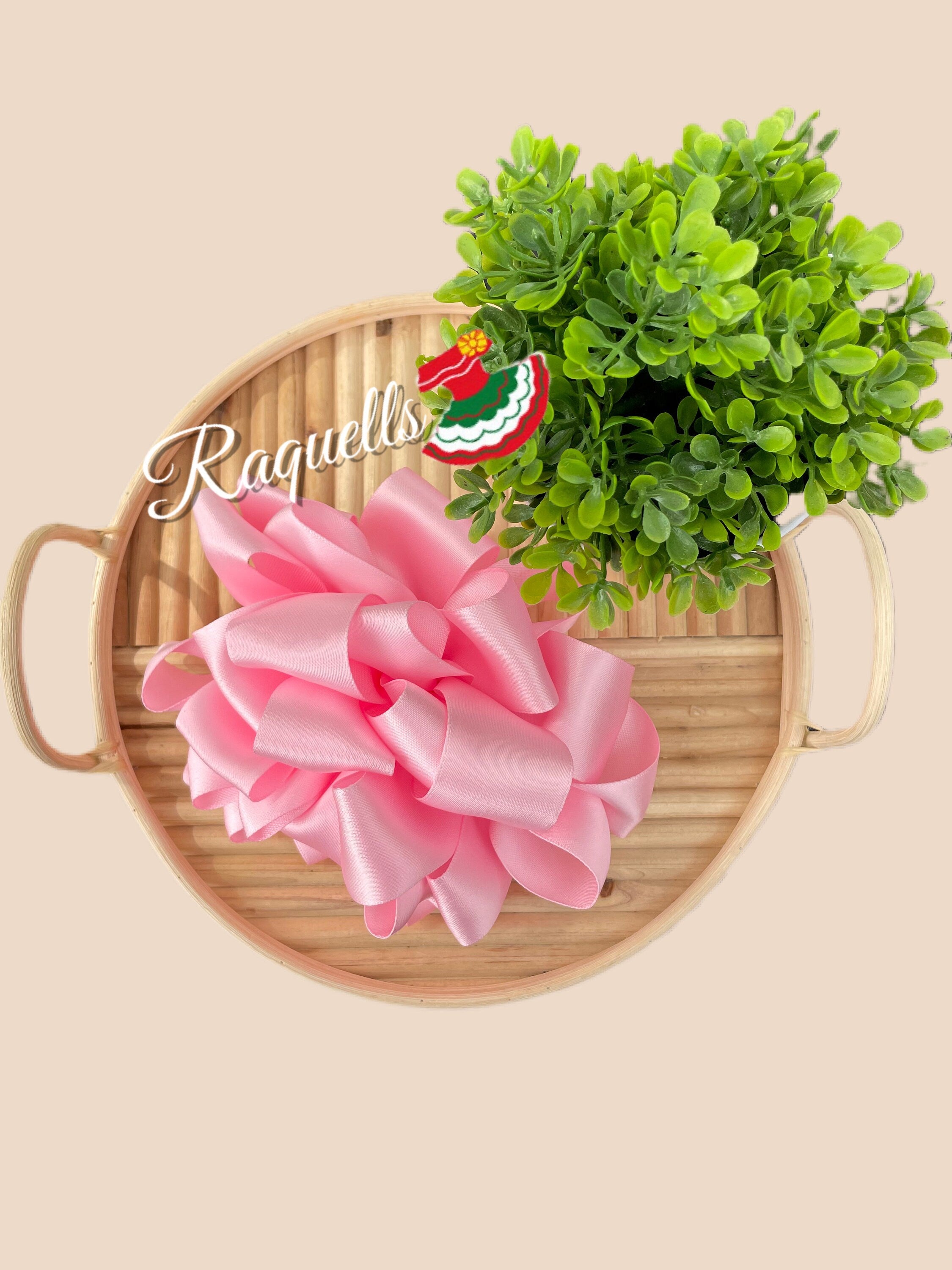 Image of Beautiful Traditional Mexican Hair Bows - Handmade Satin Large Hairbows