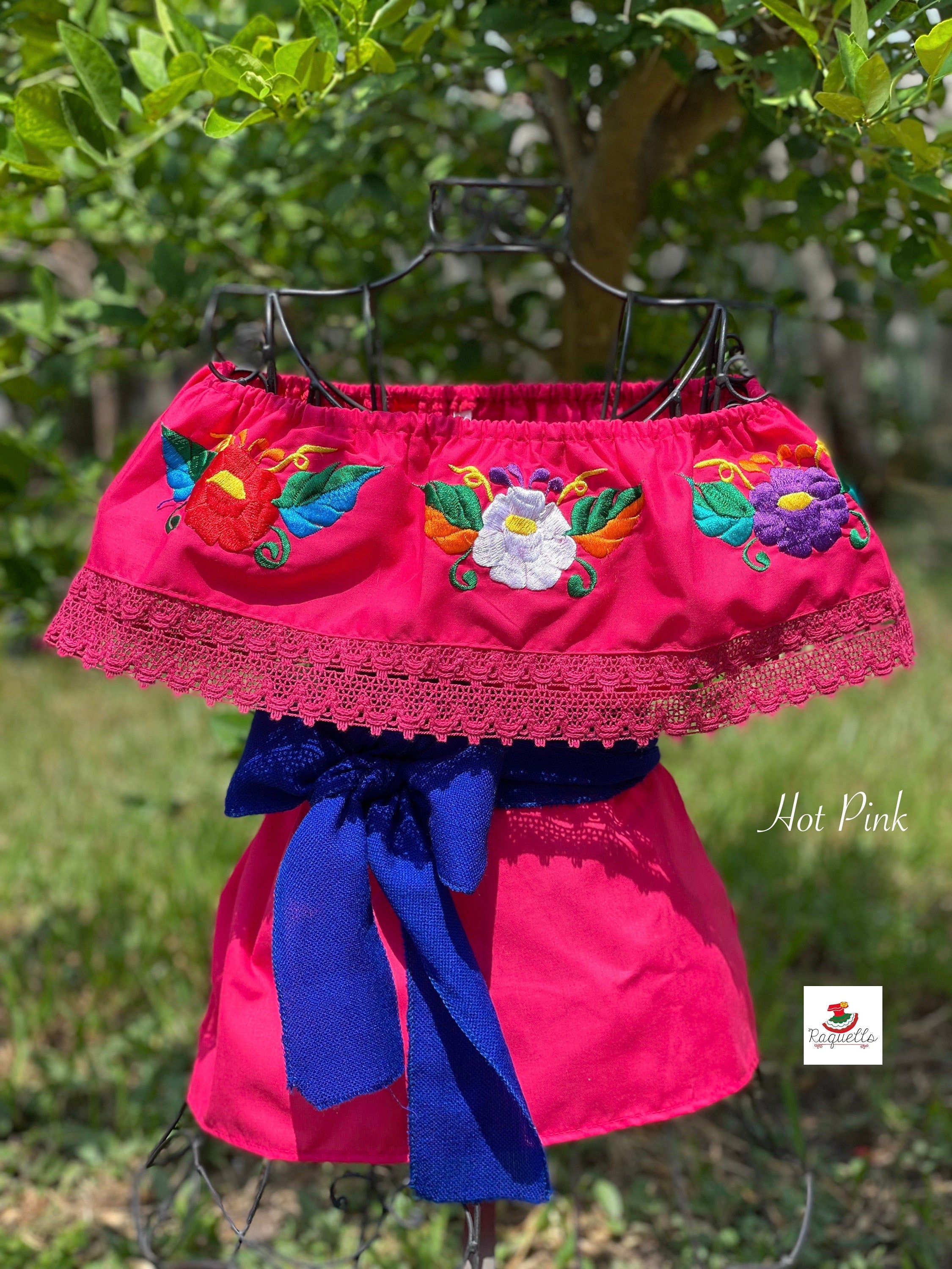 Image of Authentic Girls Puebla Blouse - Kids Mexican Blouse - Artisanal Blouse