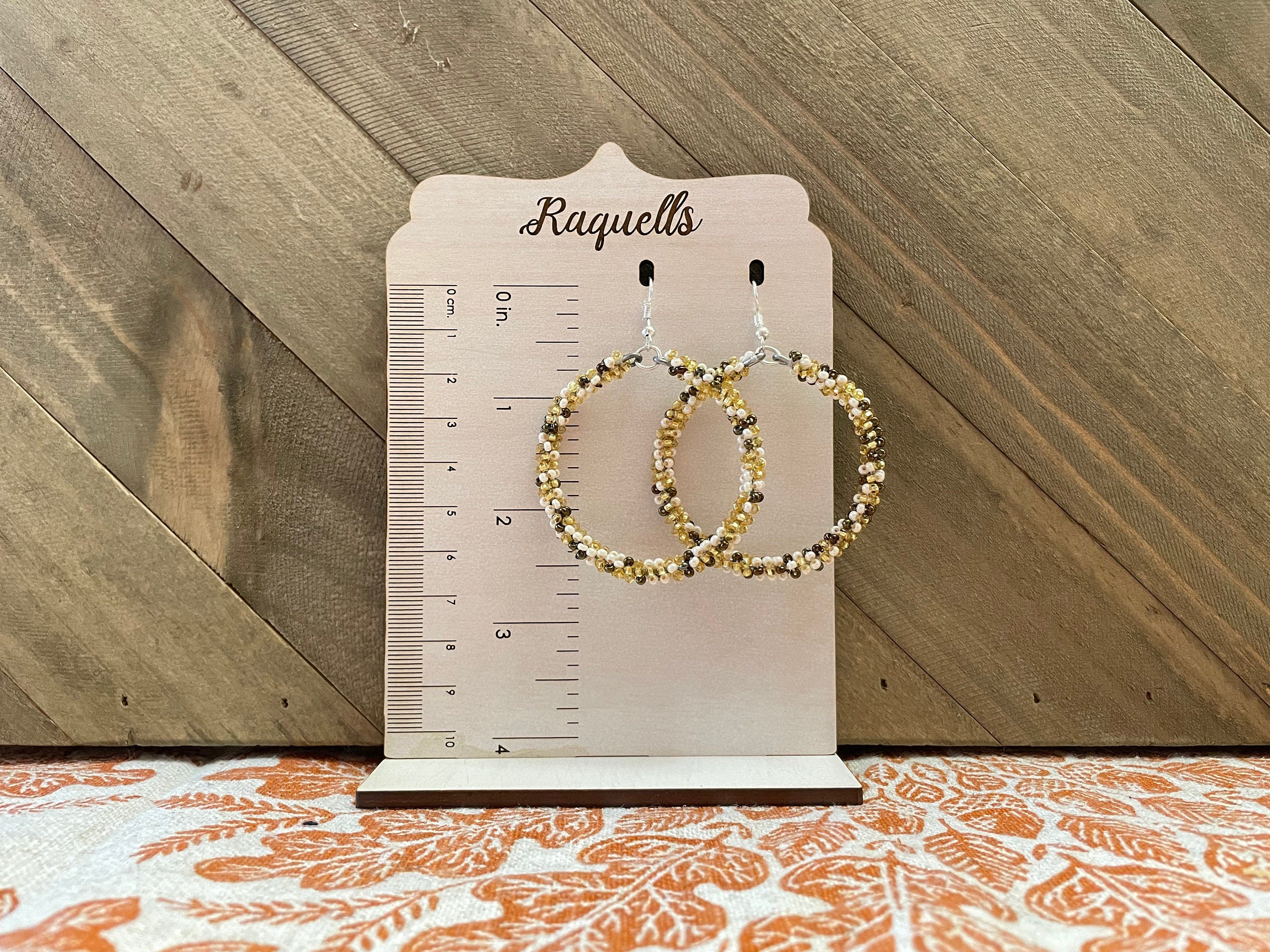 Image of Beautiful Hand Beaded Artisanal Earrings - Beaded Earrings From Chiapas, Mexico