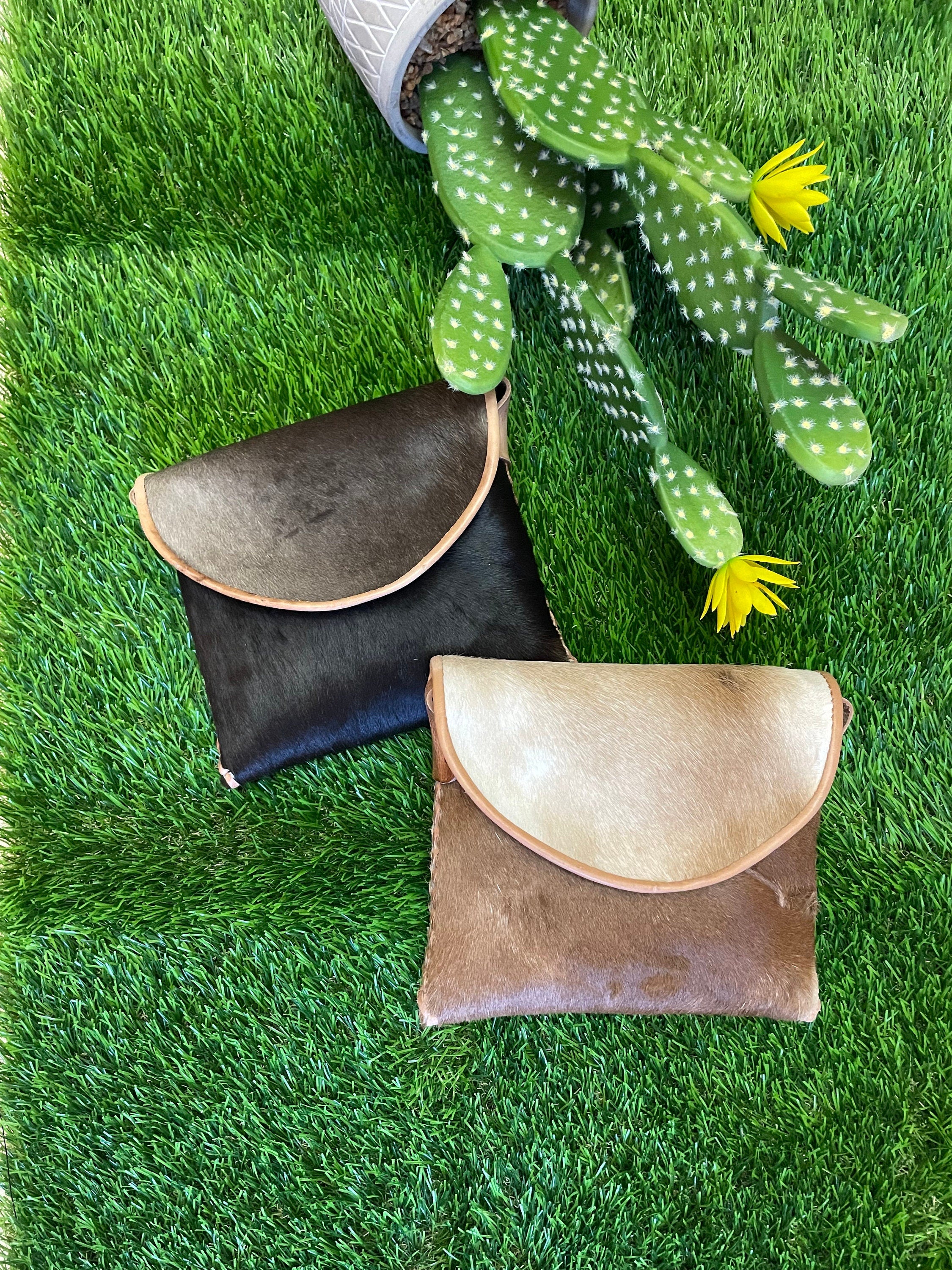 Image of Handmade Cow Hide Crossbody Bag - Artisan Made Messenger Bag