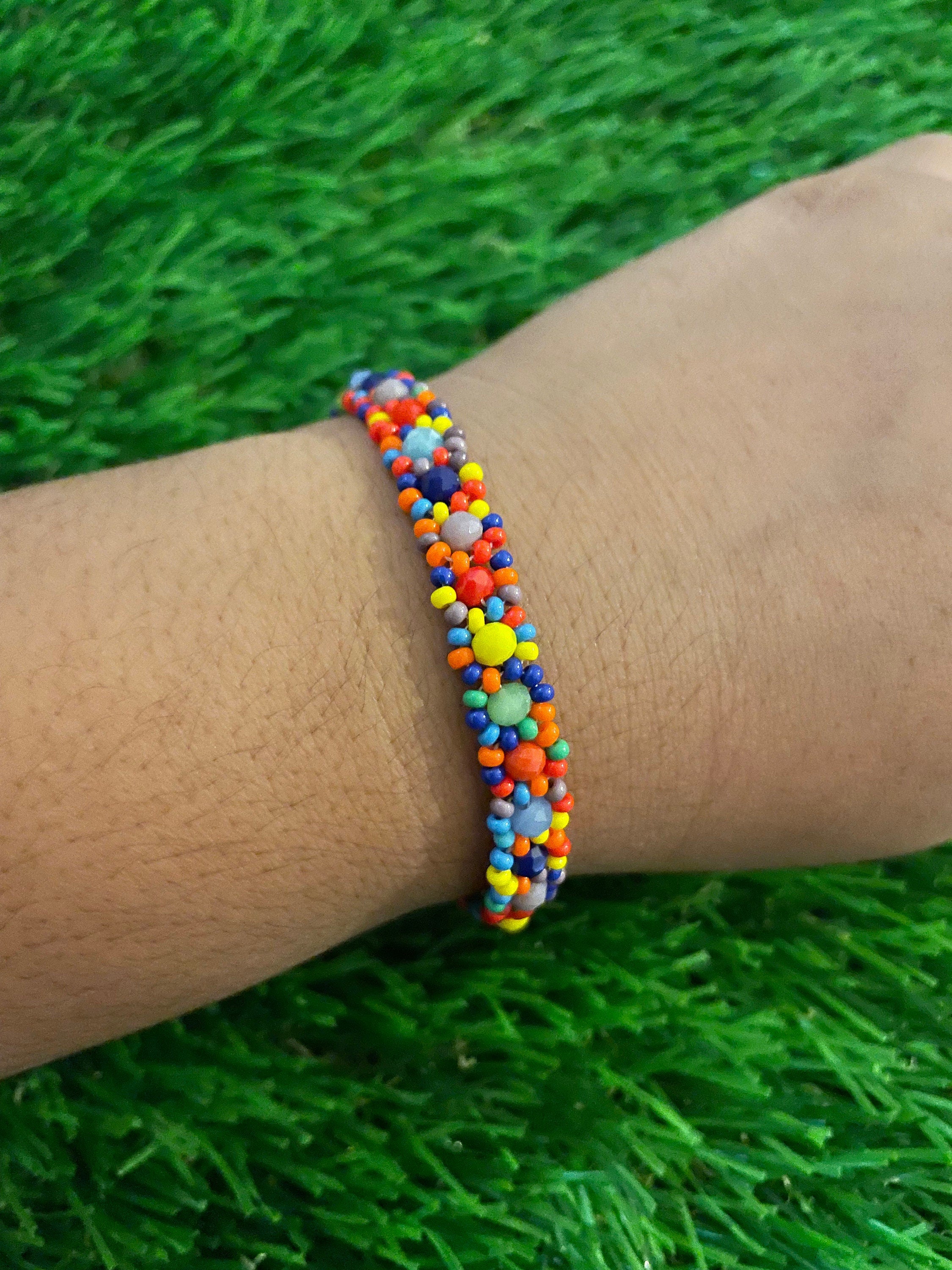 Image of Beautiful Artisanal Mexican Beaded Jewelry Set - 3 Piece Set - Made by our Chiapas Artisan Partners