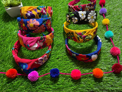 Image of Beautiful Handmade LARGE EMBROIDERY Mexican Headbands - Artisanal Embroidered Mexican Headband - D