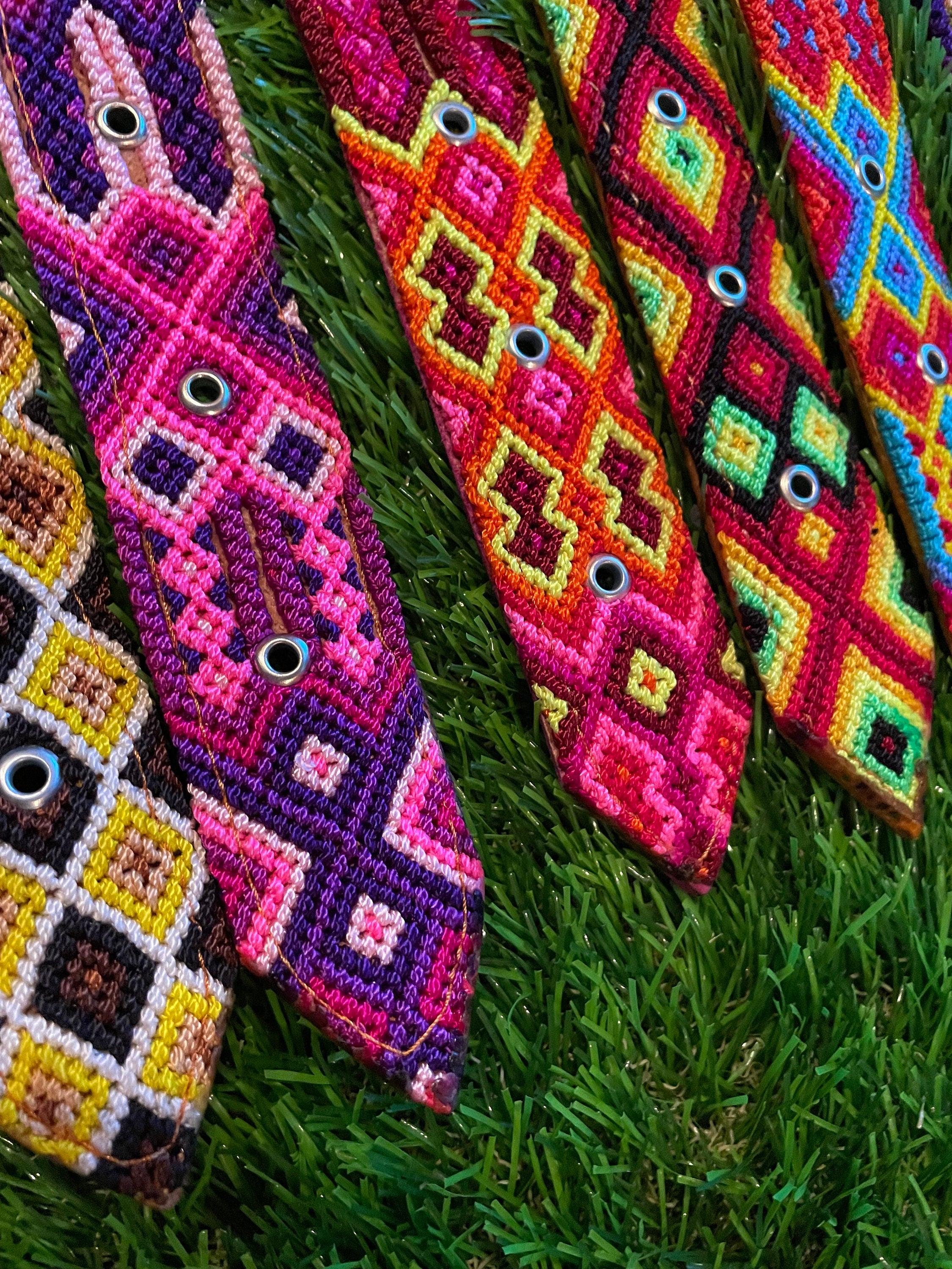 Image of Mexican X-Large Breed Dog Collars - Artisanal Handmade Dog Collars - Leather Collars