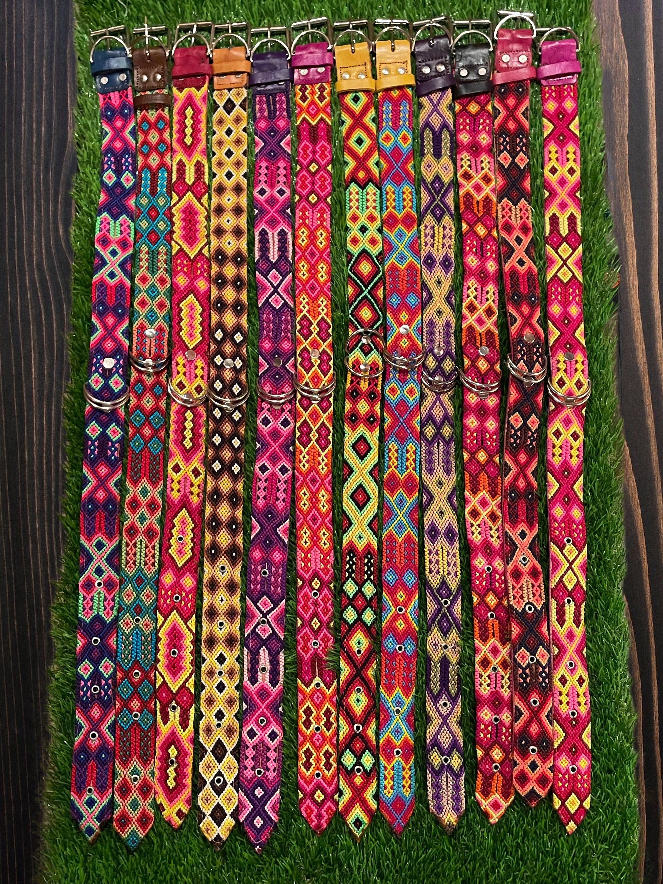 Image of Mexican X-Large Breed Dog Collars - Artisanal Handmade Dog Collars - Leather Collars