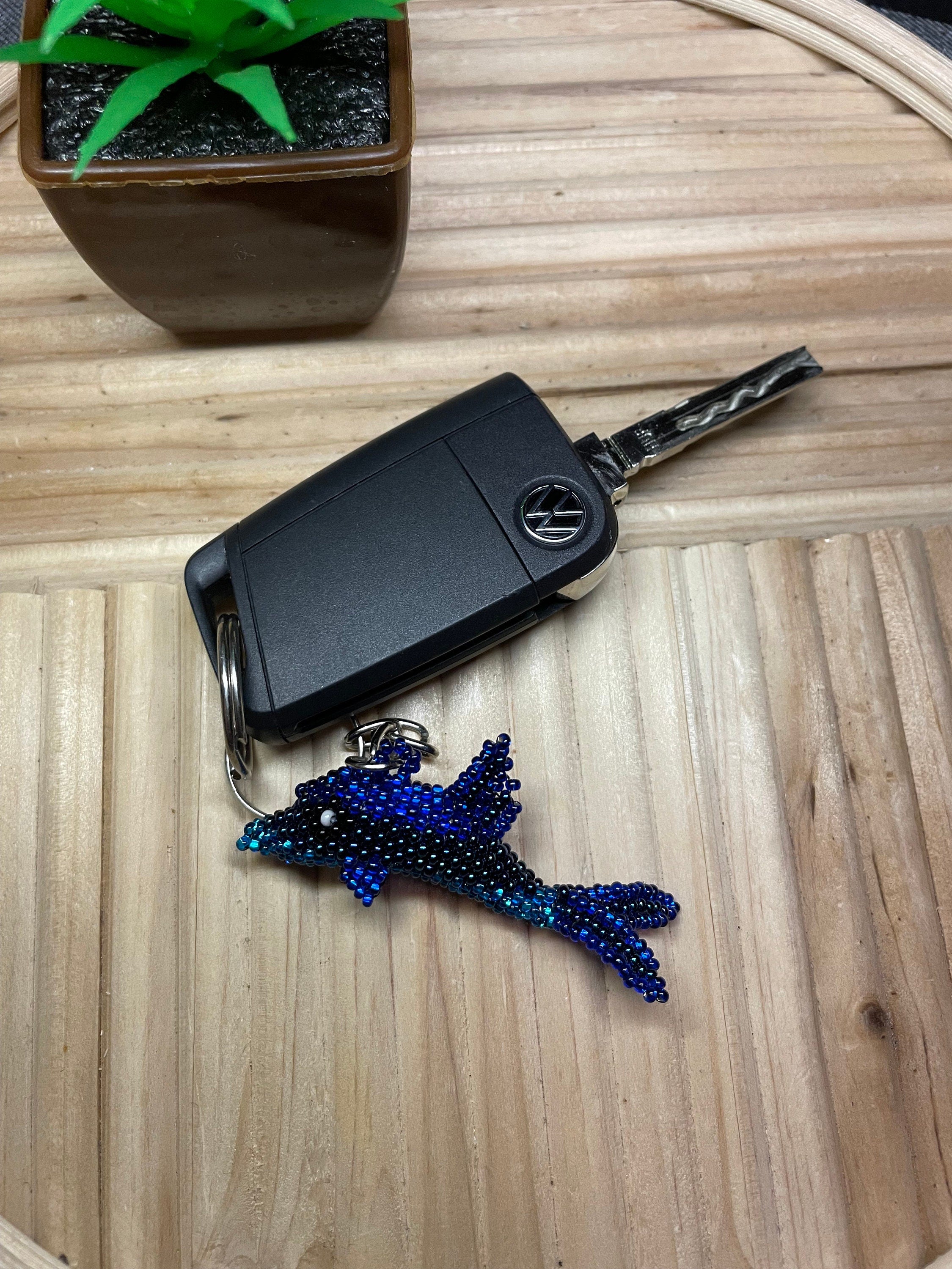Image of Handmade Beaded Keychains - Artisan Made Keychains - Hand Beaded Keychains