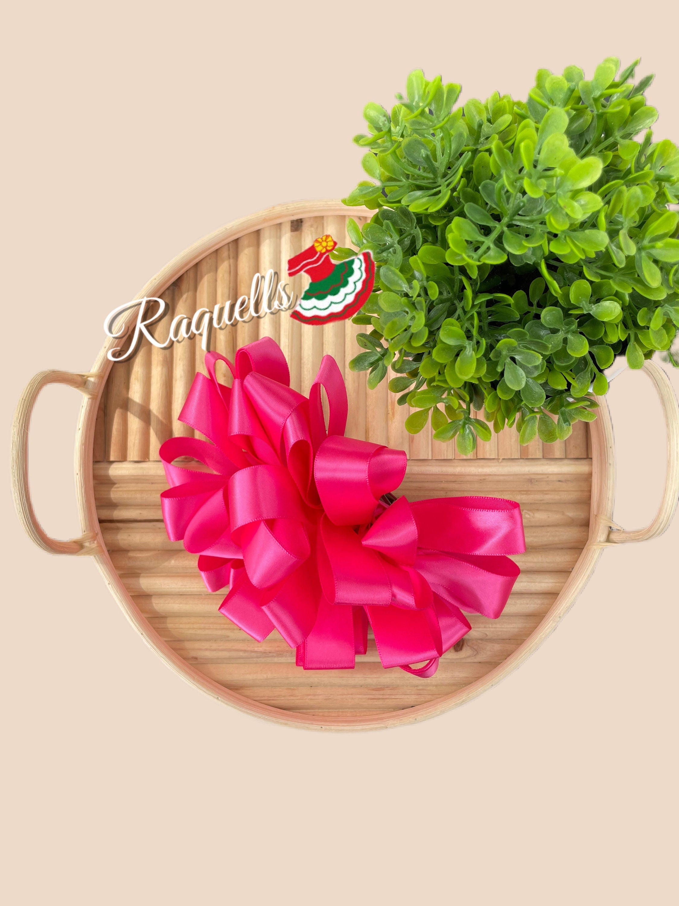 Image of Beautiful Traditional Mexican Hair Bows - Handmade Satin Large Hairbows