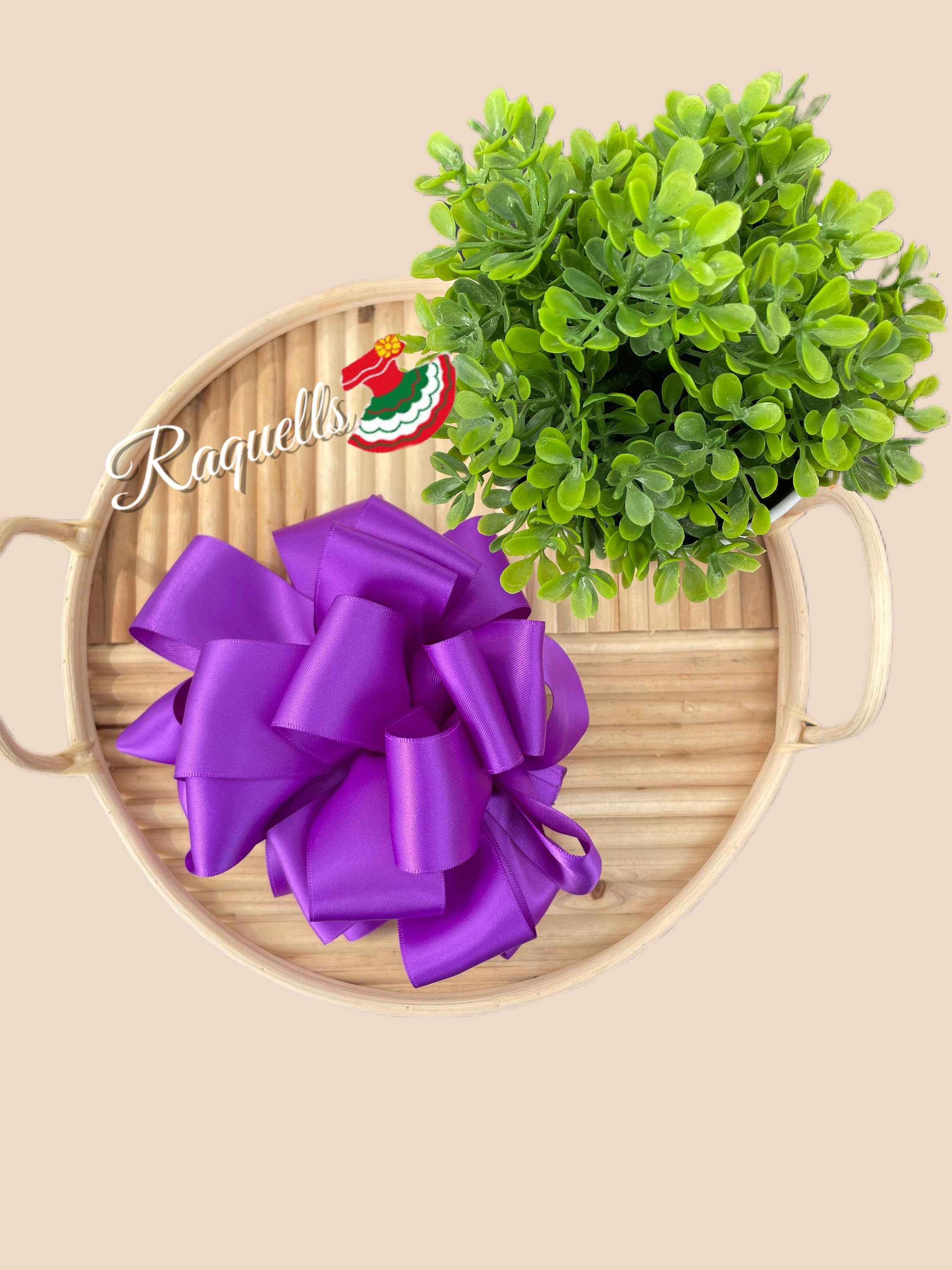 Image of Beautiful Traditional Mexican Hair Bows - Handmade Satin Large Hairbows