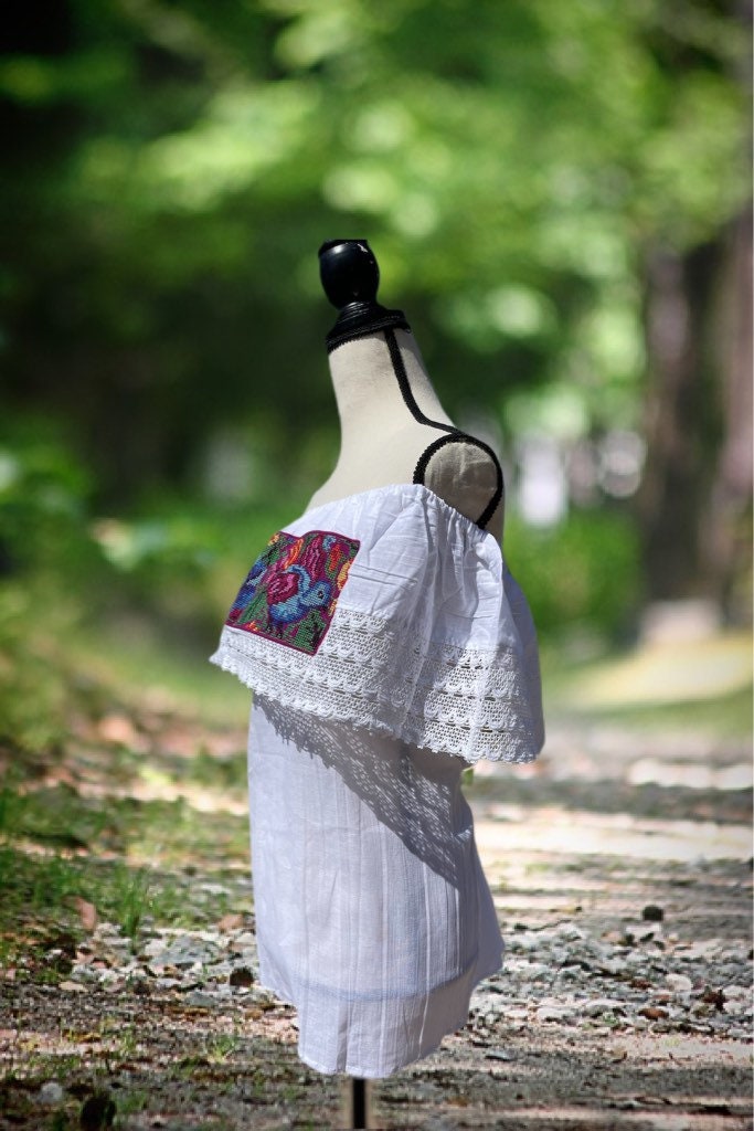 Image of Loose Fit Mexican Embroidered Blouse - Artisan Made Blouse