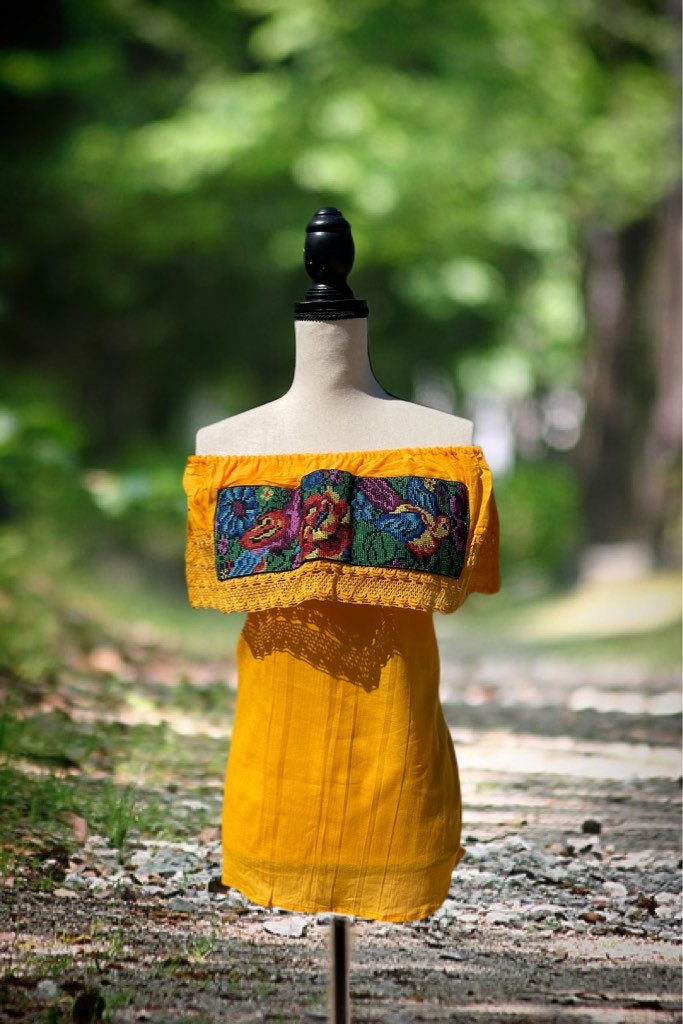 Image of Loose Fit Mexican Embroidered Blouse - Artisan Made Blouse