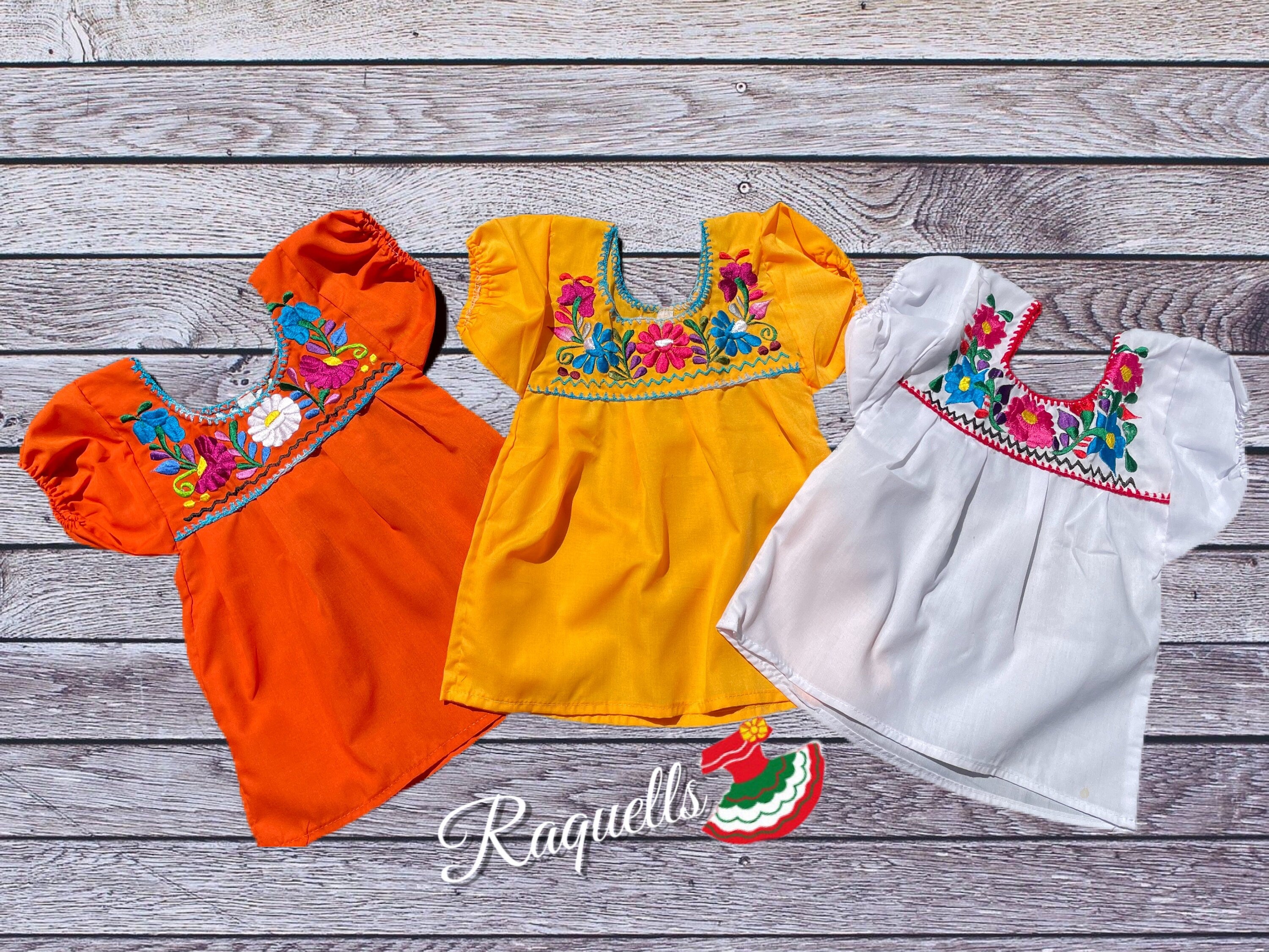 Authentic Girls Puebla Blouse - Kids Mexican Blouse - Artisanal Blouse
