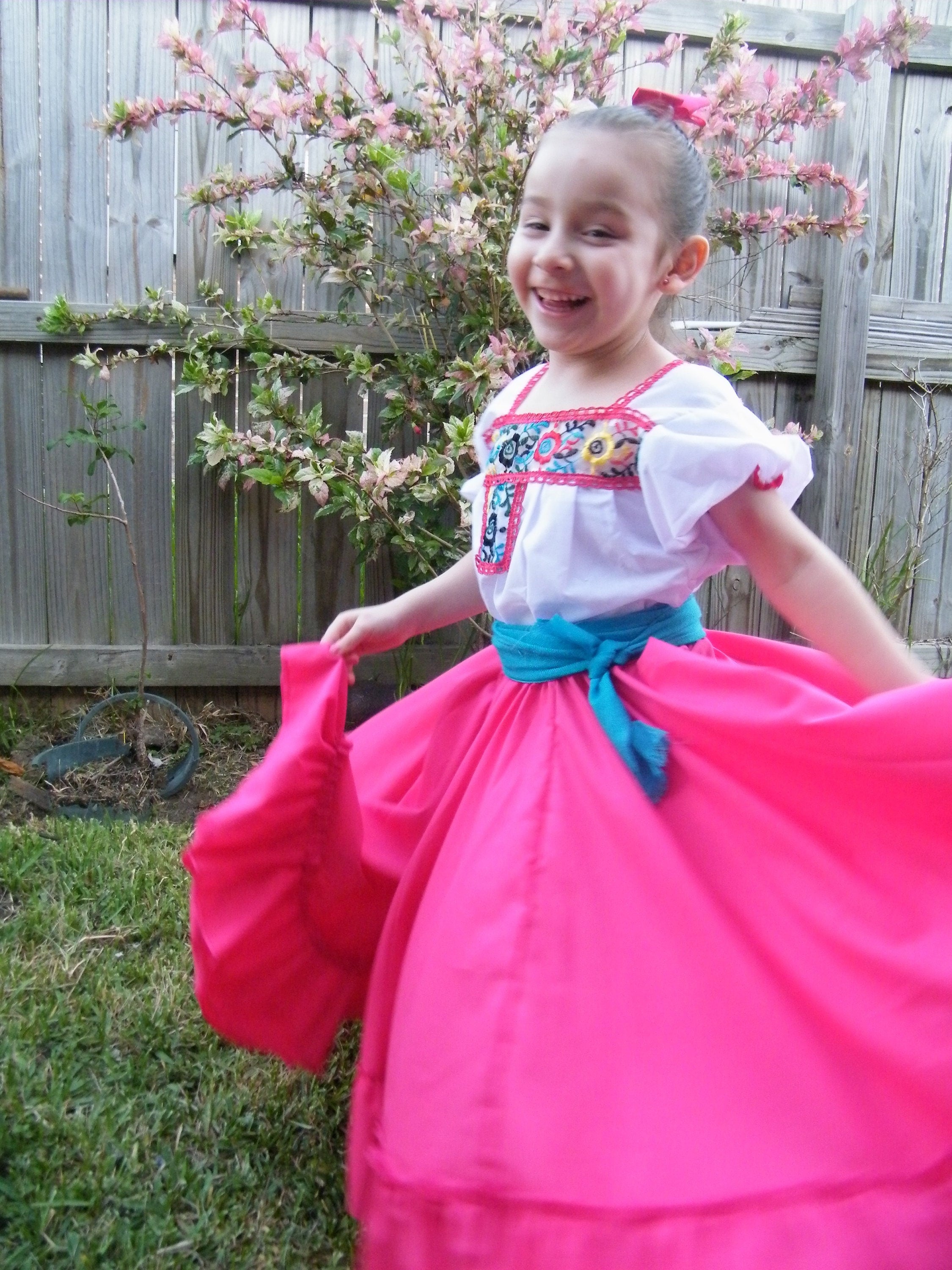 Image of Girls Mexican Skirt - Traditional Folklorico Skirt