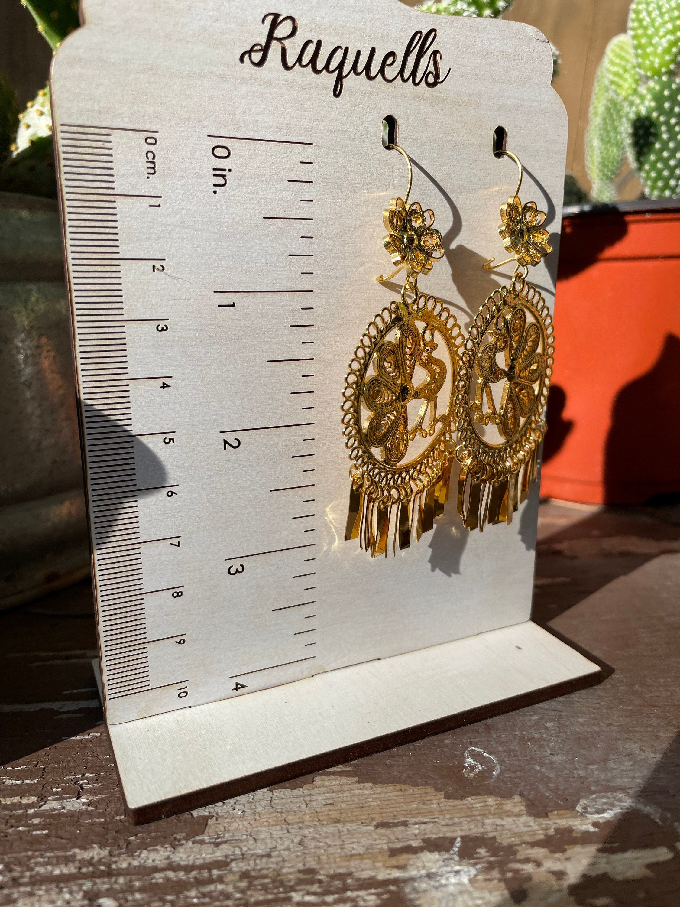 Image of Peacock Mexican Artisanal Earrings - Beautiful Folkloric Earrings made by our Oaxaca Artisan Partners