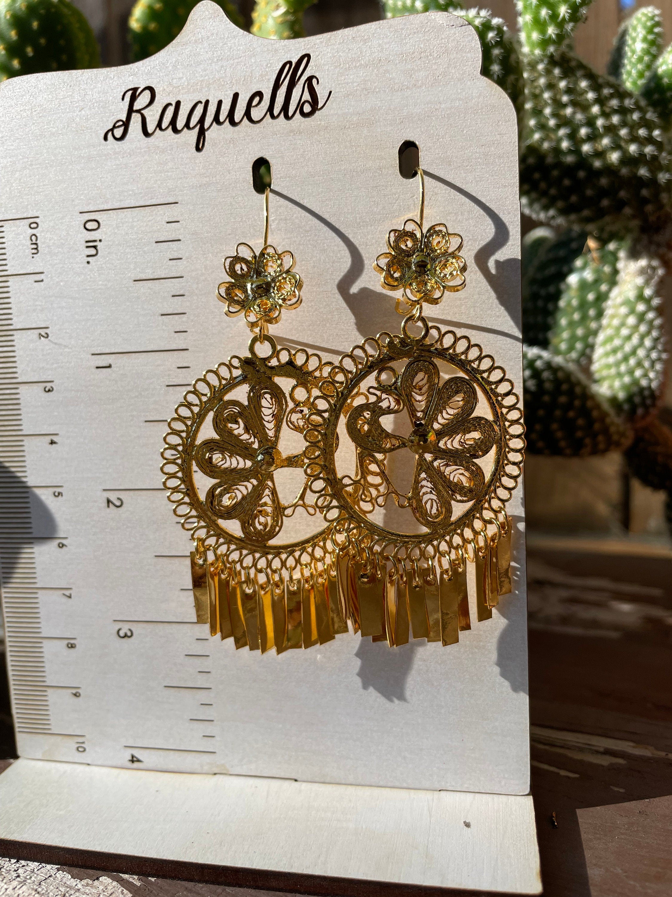 Peacock Mexican Artisanal Earrings - Beautiful Folkloric Earrings made by our Oaxaca Artisan Partners