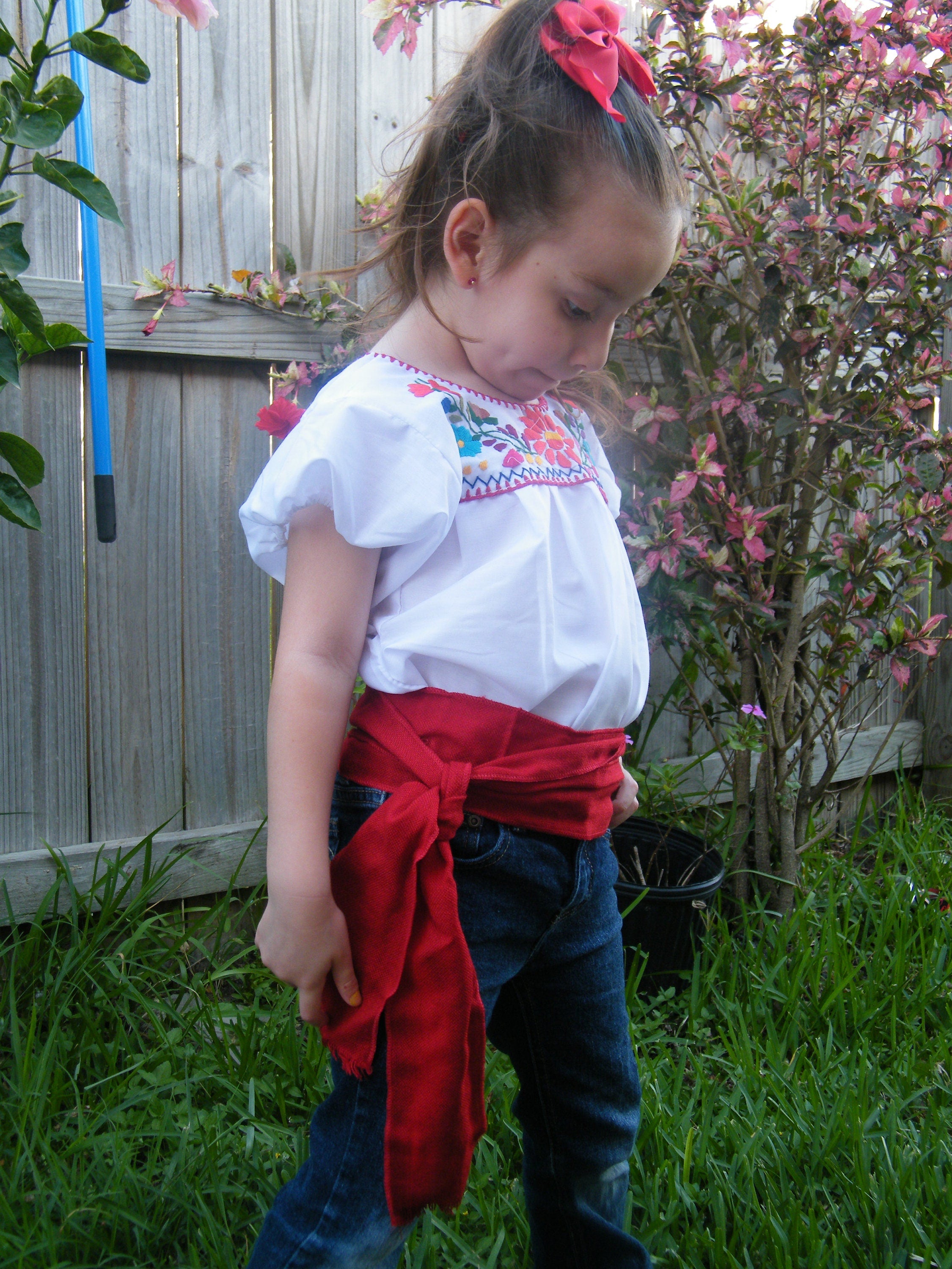 Authentic Girls Puebla Blouse - Kids Mexican Blouse - Artisanal Blouse