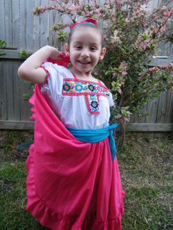 Image of Girls Mexican Skirt - Traditional Folklorico Skirt