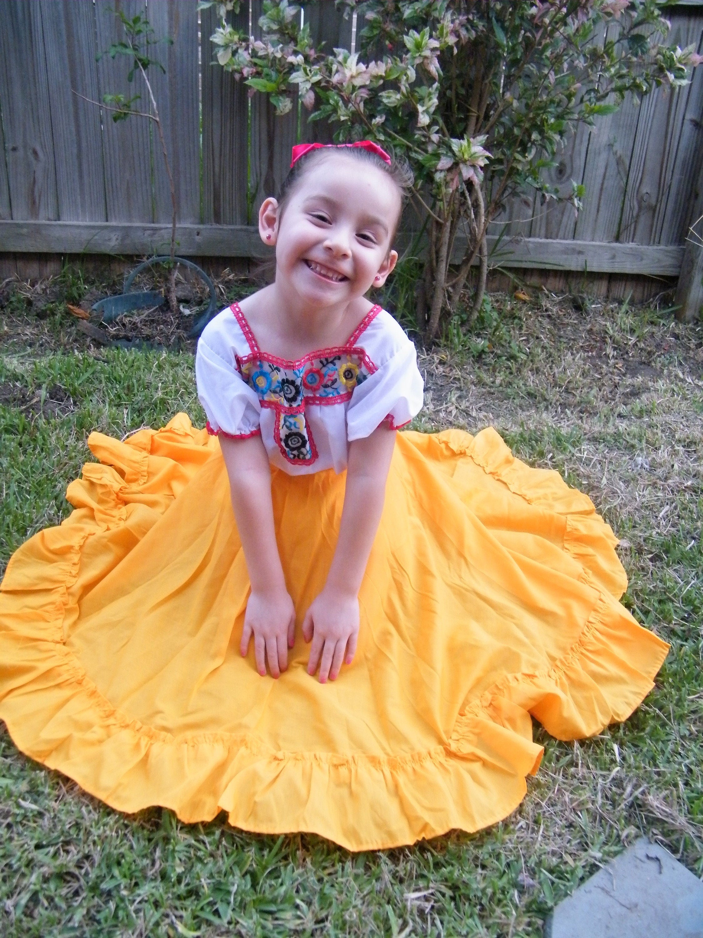 Image of Girls Mexican Skirt - Traditional Folklorico Skirt