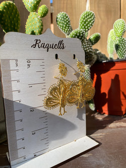 Image of Gorgeous Peacock Gold Plated Earrings