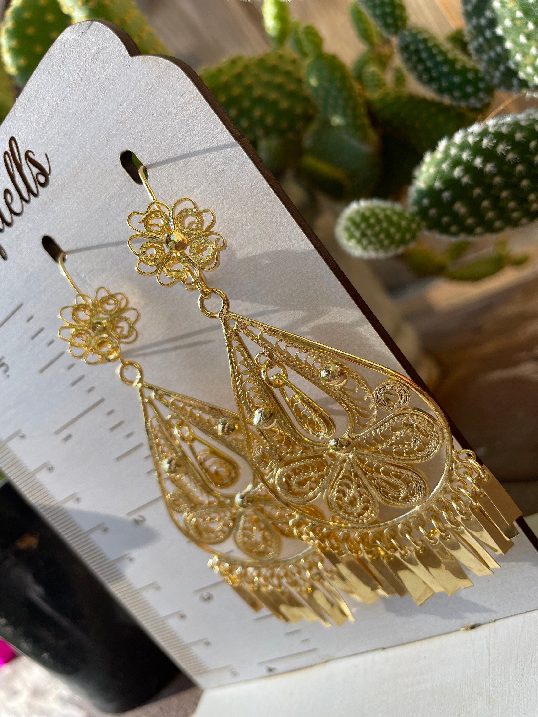 Image of Traditional Mexican Artisanal Earrings - Beautiful Folkloric Earrings made by our Oaxaca Artisan Partners