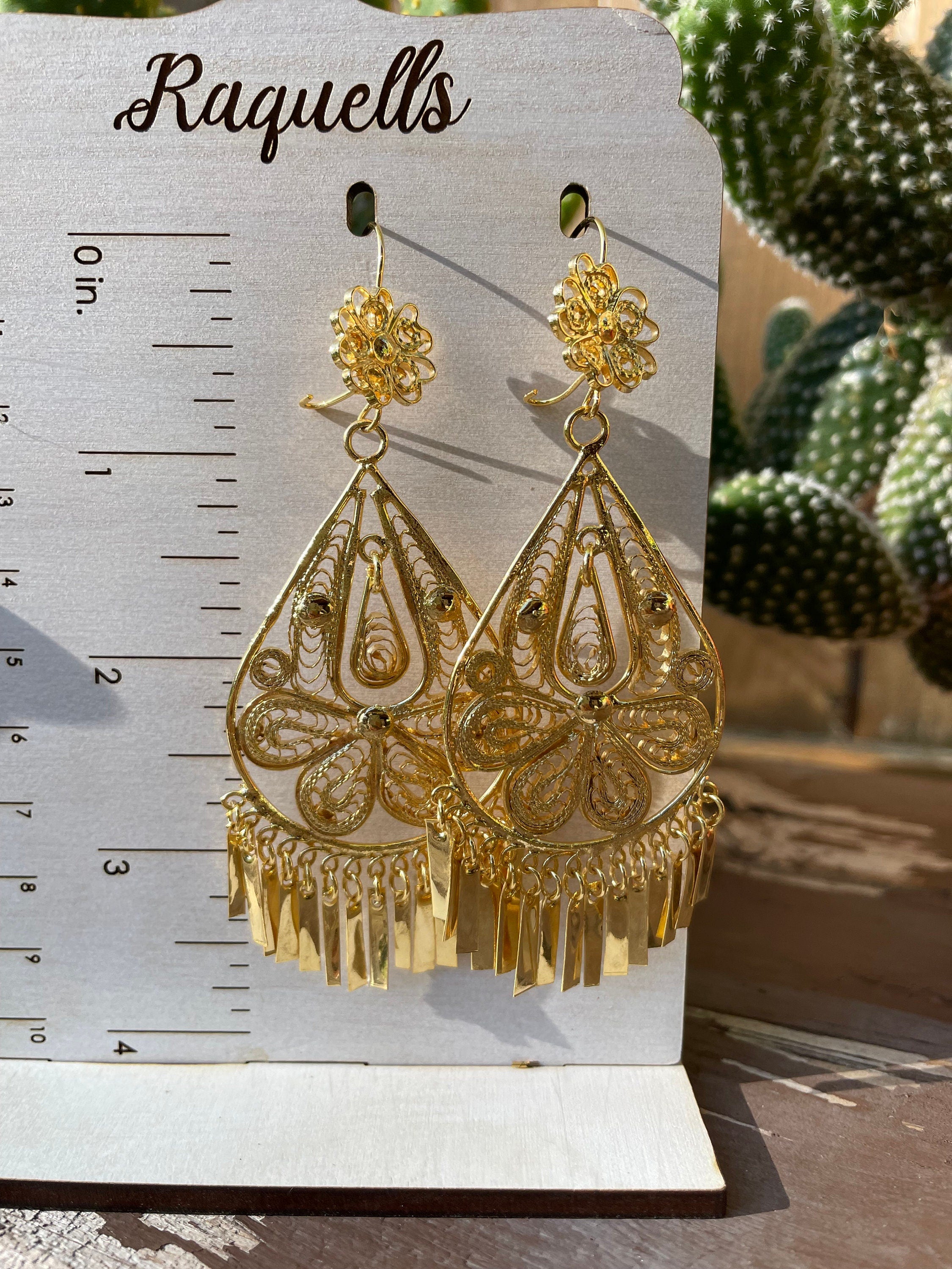 Image of Traditional Mexican Artisanal Earrings - Beautiful Folkloric Earrings made by our Oaxaca Artisan Partners