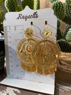 Image of Folkloric Gold Plated Earrings