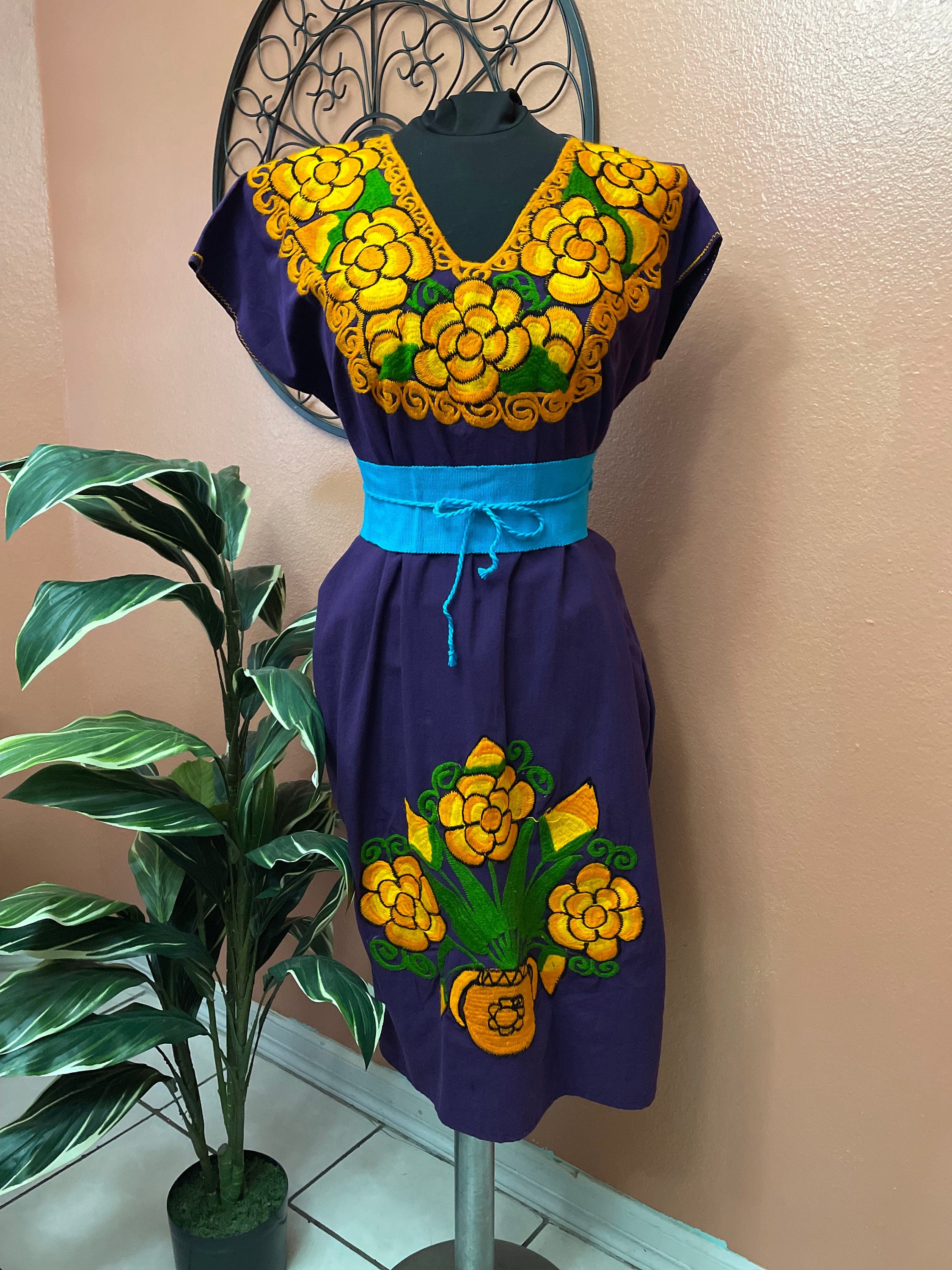 Gorgeous Hand Embroidered Artisanal Dresses - Handmade Dress - Mexican Embroidered Dress