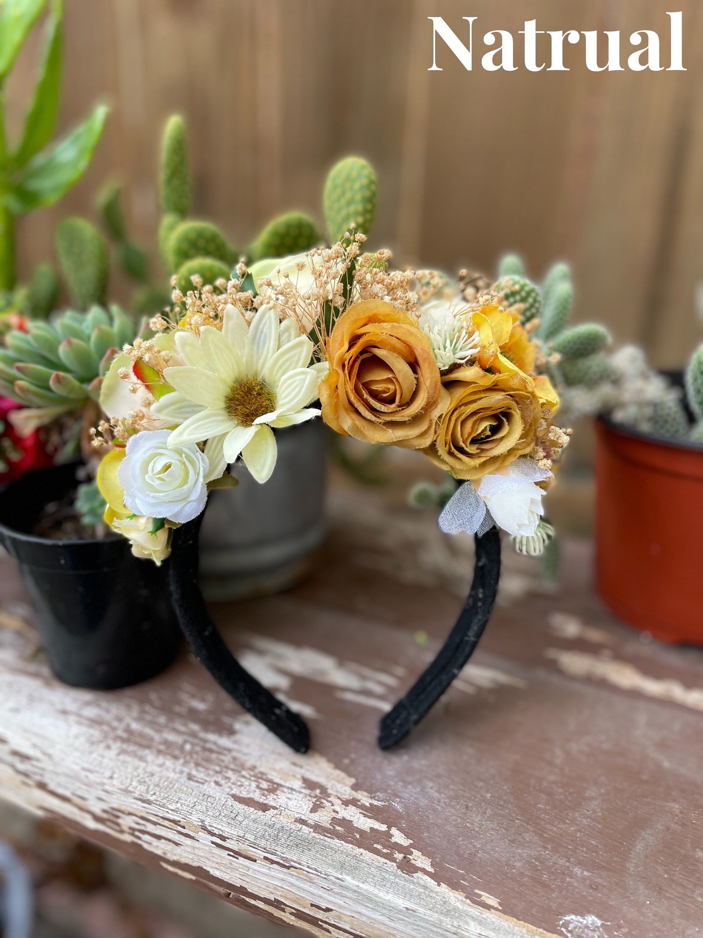 Image of Handmade Floral Head Bands - Head Piece - Artisan Made Headbands