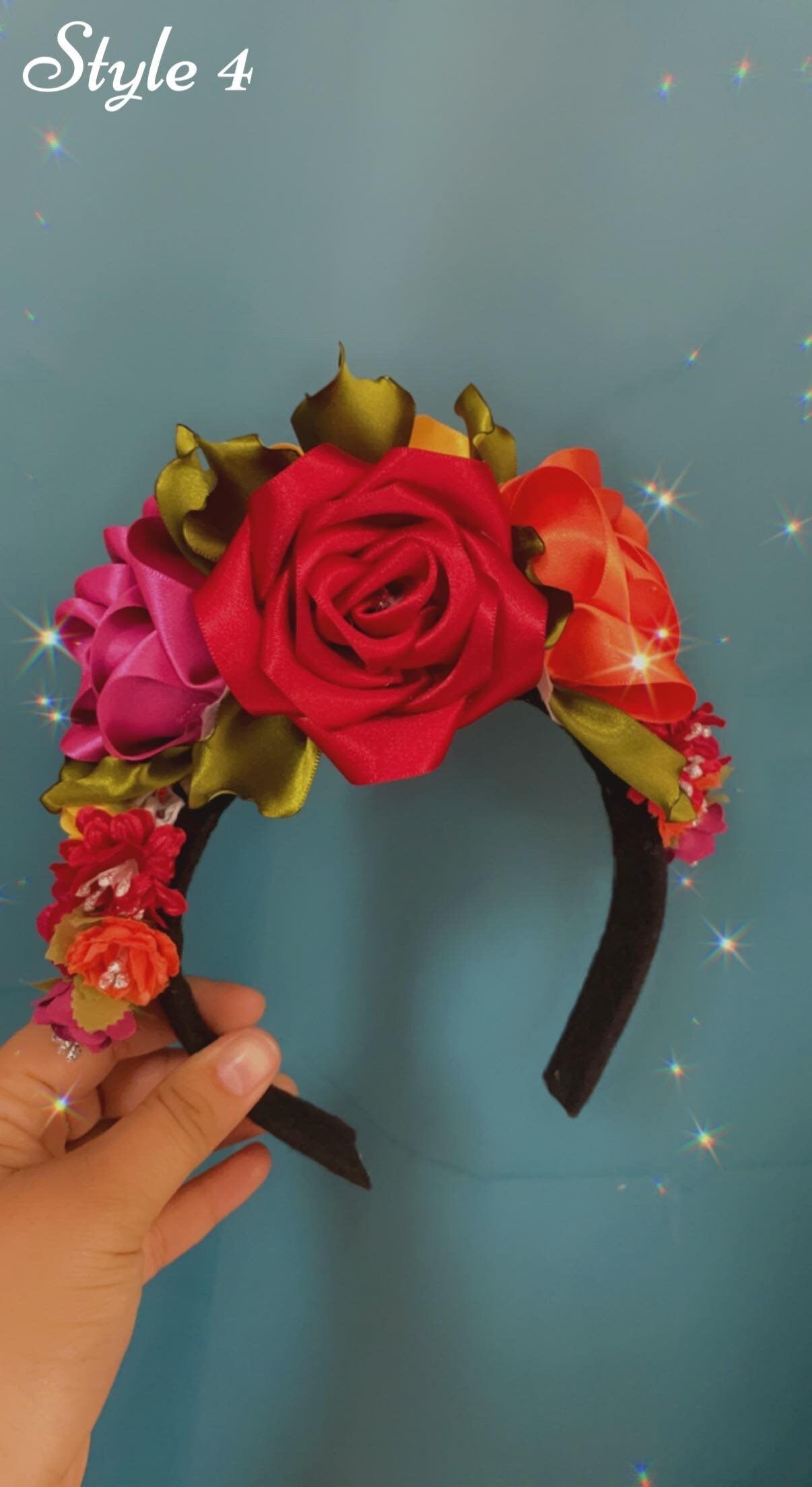 Gorgeous Handmade Floral Headbands - Frida Inspired Floral Headbands