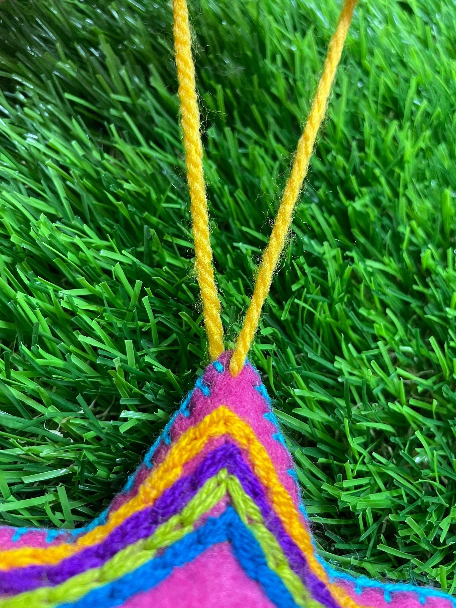 Image of Artisan Handmade Star Tassel Charms - Handmade charms - Mexican Star Charms - Car Decor - Home Decor