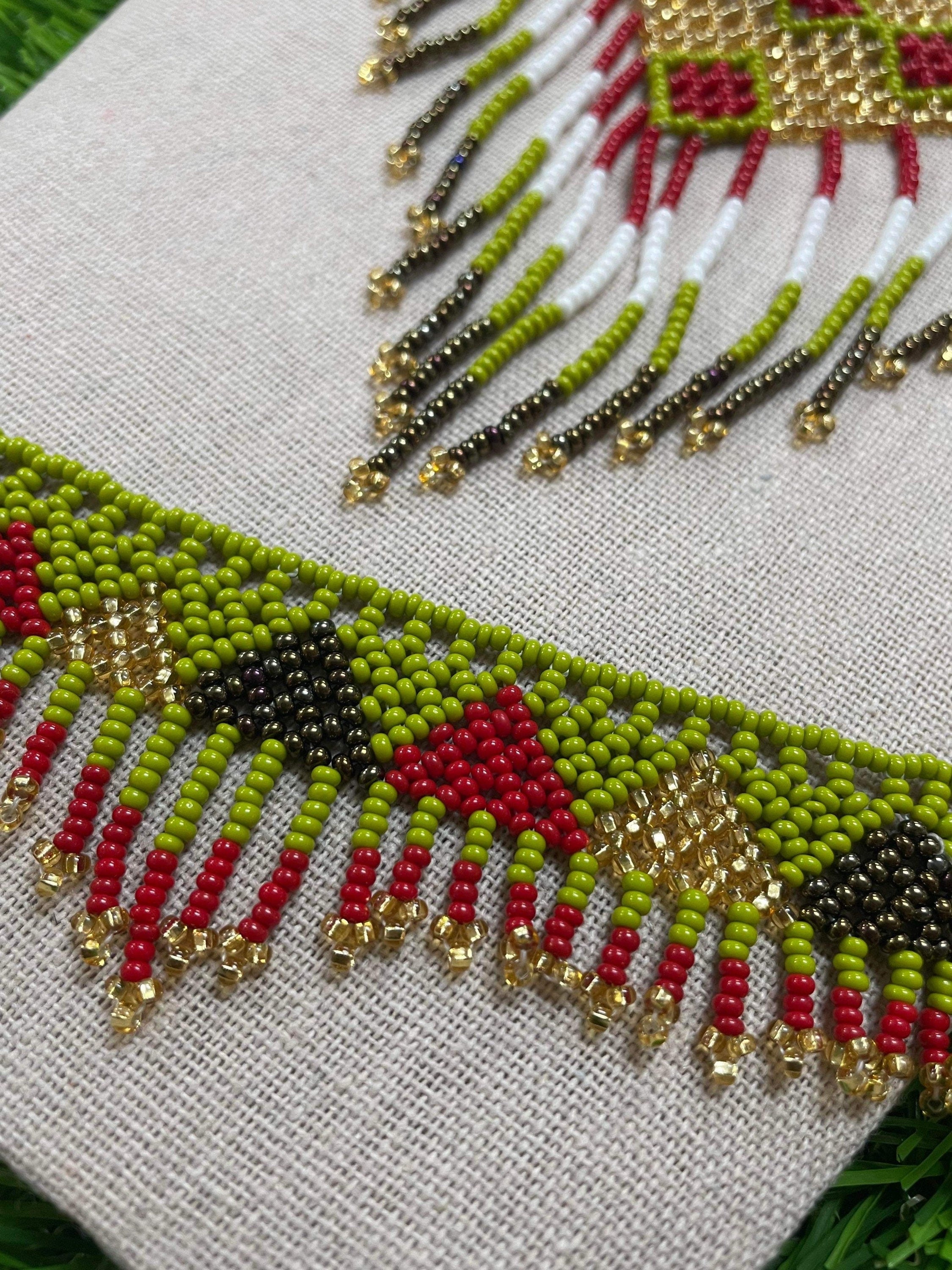 Handmade Beaded Jewelry Set - Artisan Made Necklace, Earrings and Bracelet - Made in Chiapas, Mexico