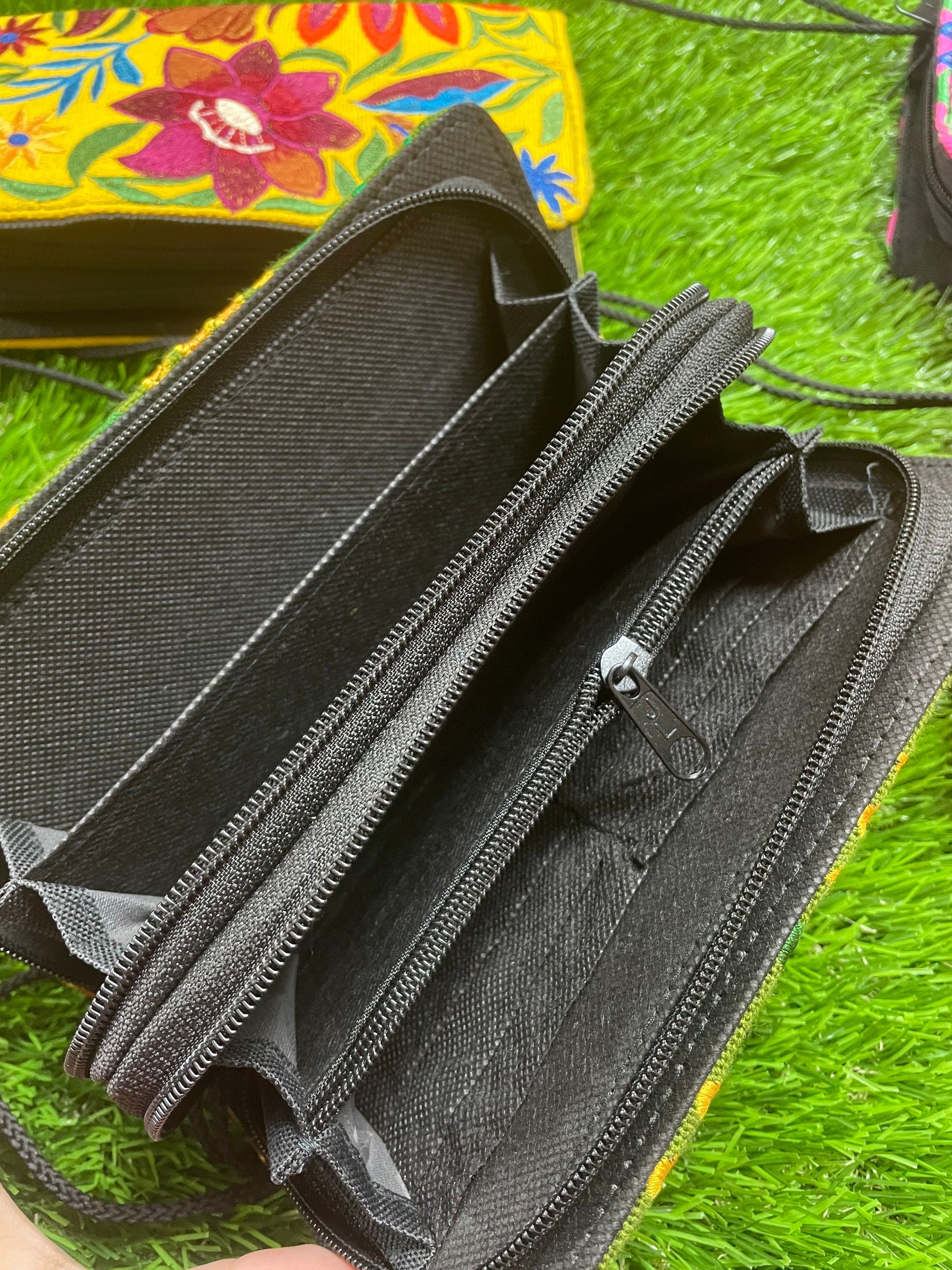 Image of Artisanal Floral Handmade Wallets - Floral Embroidery- Mexican Wallet