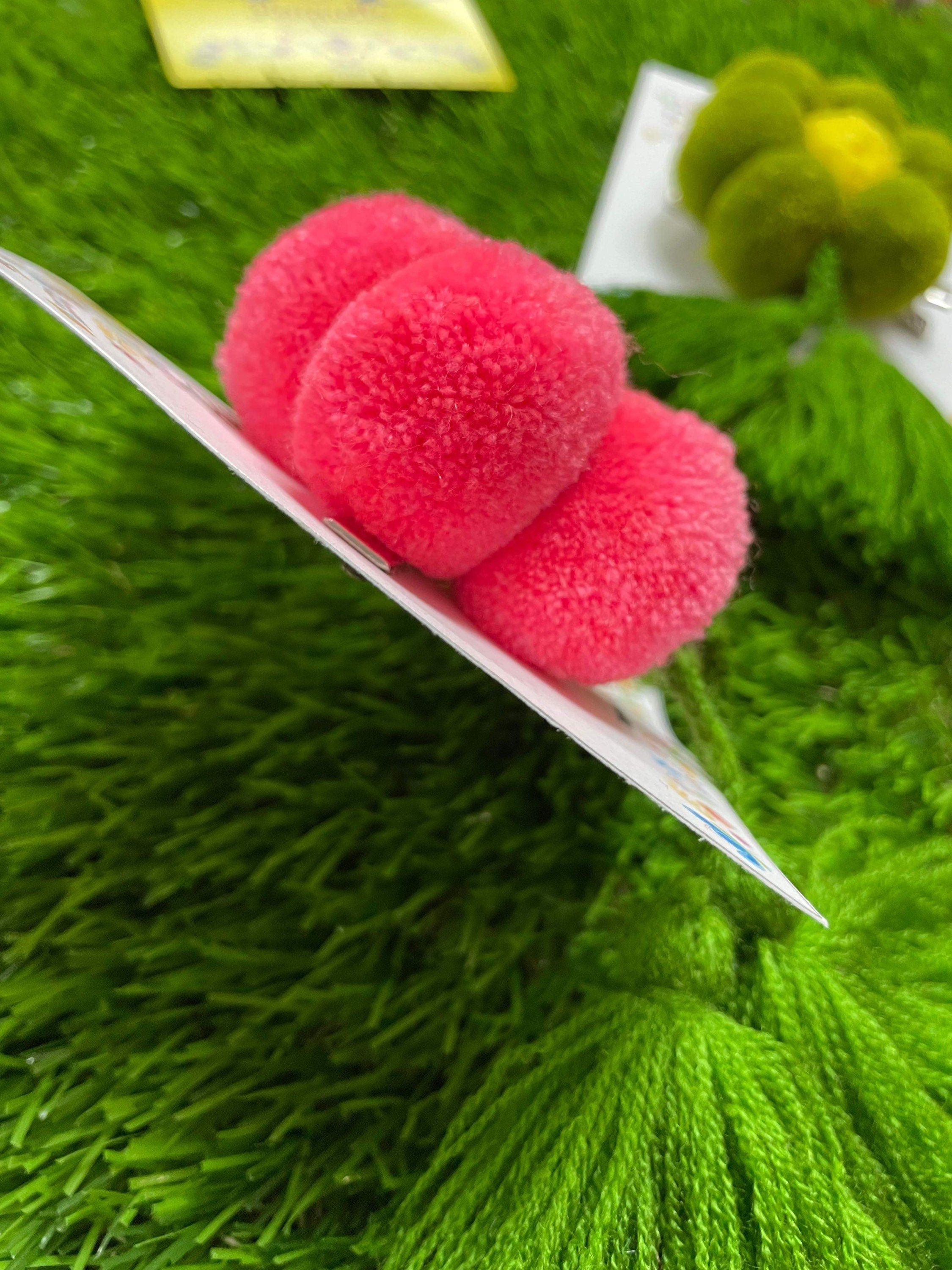 Image of Handmade PomPom Flower Hair Clips