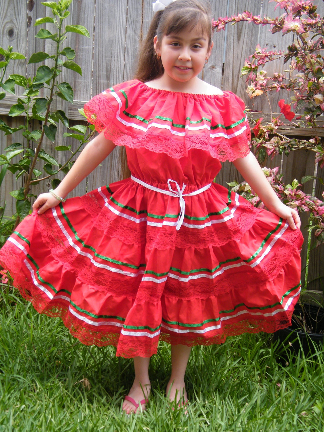Vibrant Kids Mexican Dress - Size 9-10 Years - Perfect for Festive Occasions